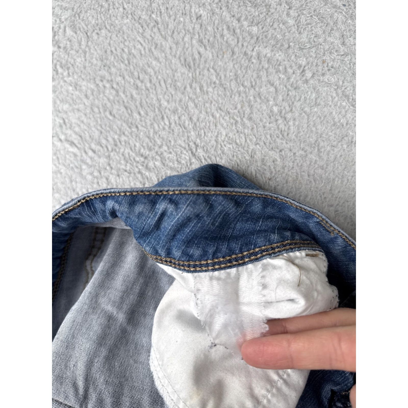 Vintage Riders by Lee Jeans Womens Bootcut Denim 32x31 Medium Blue Mid Rise 5-Pocket Embroidered Studded Modern Stretch Size 24" / US 00 / IT 34 - 7 Thumbnail