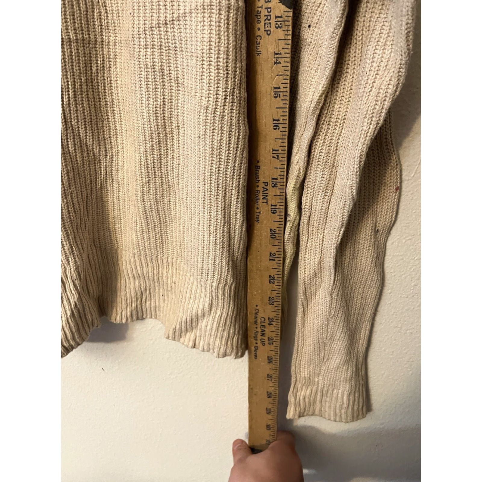 Madewell Madewell Thompson Pocket Pullover Sweater Cream Knit Small Womens Size S / US 4 / IT 40 - 5 Thumbnail