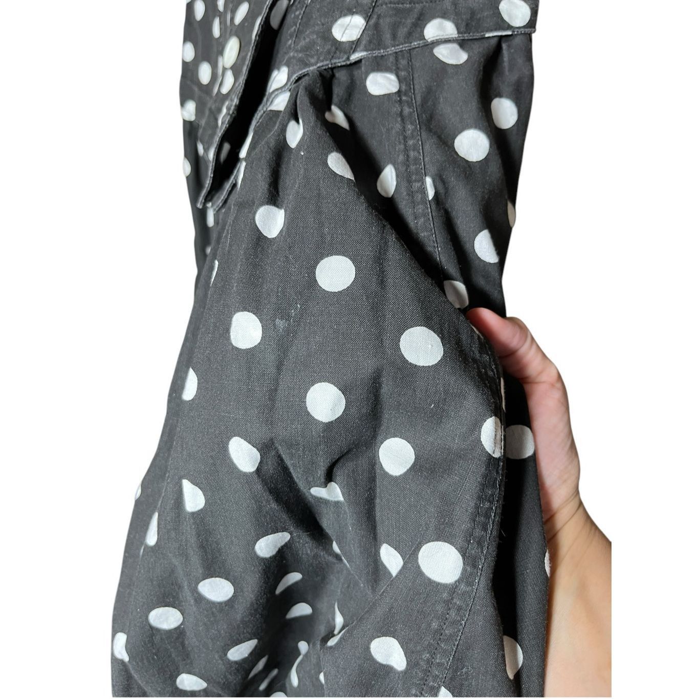 Other Avon Fashions black white polka dot midi dress 1980s Size 7/ Size M / US 6-8 / IT 42-44 - 5 Thumbnail