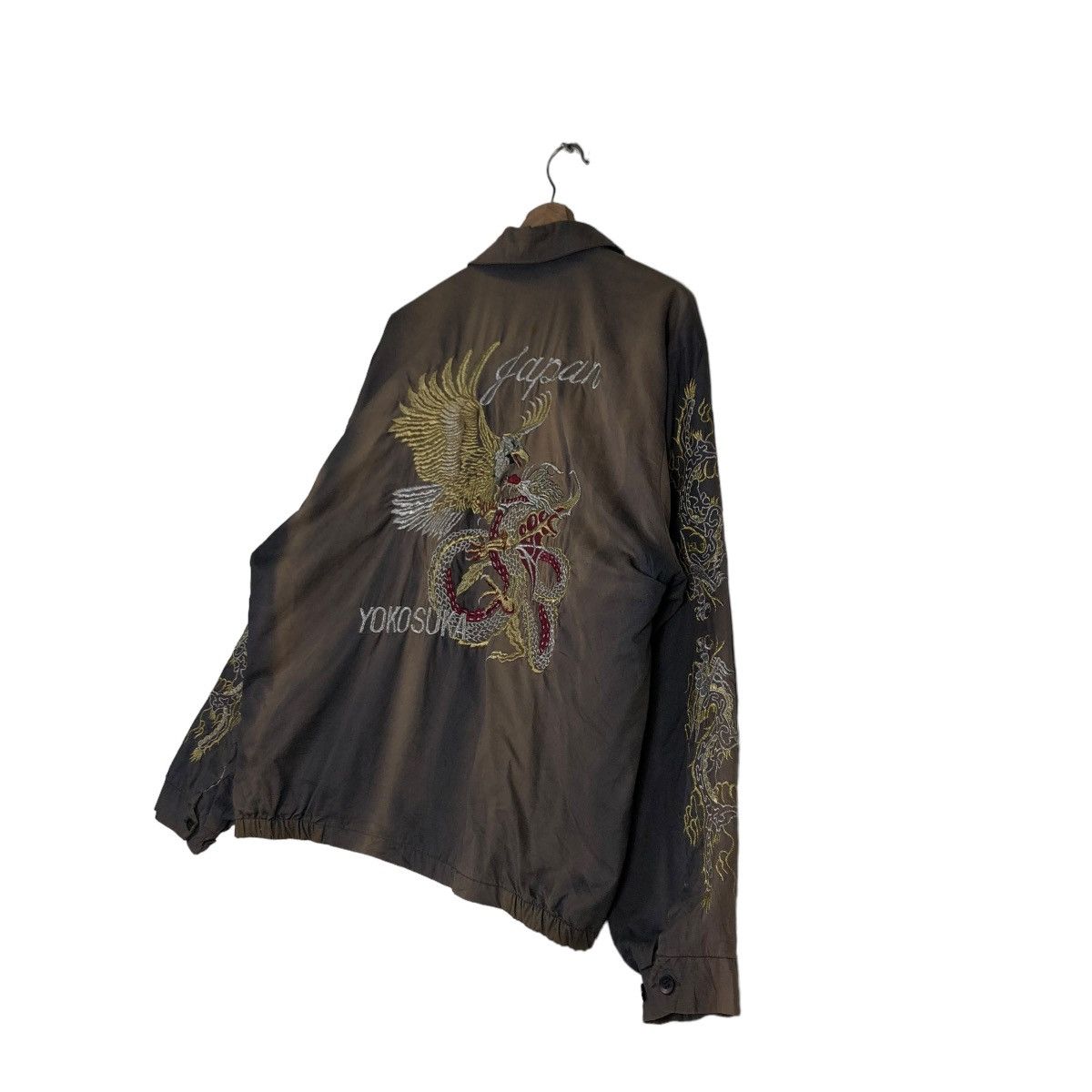 Japanese Brand 🔥VINTAGE DOUBLE BH RUSTY SUKAJAN JACKET JAPAN YOKOSUKA Size US L / EU 52-54 / 3 - 4 Thumbnail