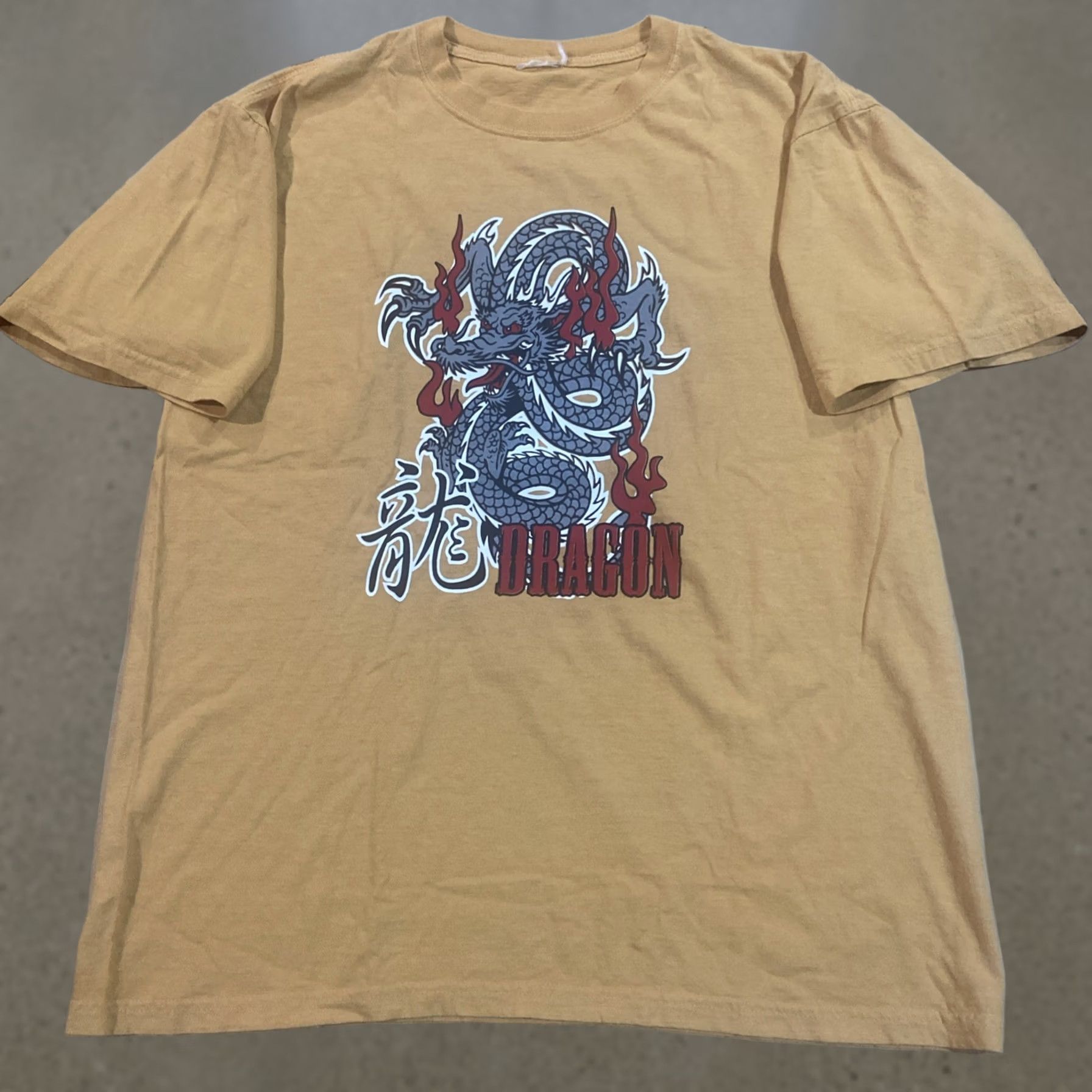 Liquid Blue VINTAGE Liquid Blue Dragon T-Shirt Mens L Yellow Grunge 90s Y2K Graphic Print Crew Neck Short Sleeve Regular Fit Size US L / EU 52-54 / 3 - 1 Thumbnail