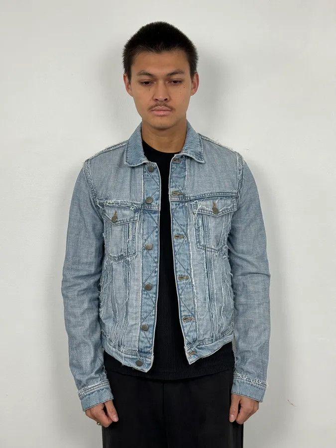 Maison Margiela Maison Margiela H&M Blue Distressed Re-Edition Denim Jacket Size US M / EU 48-50 / 2 - 1 Thumbnail