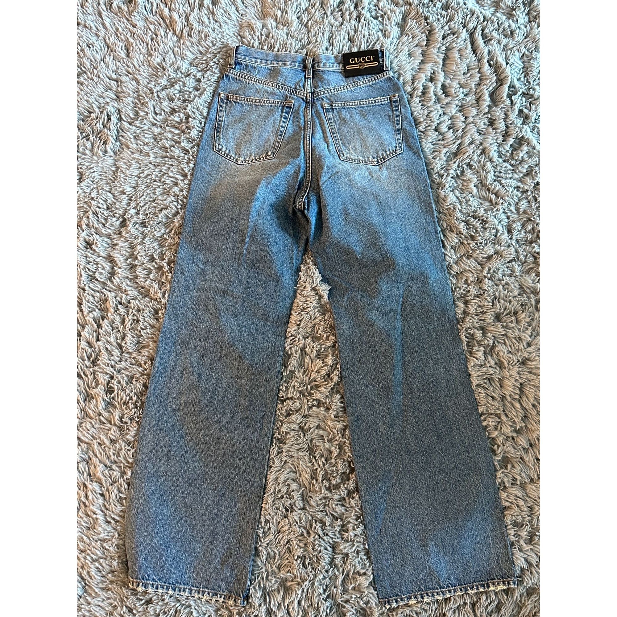 Gucci Gucci Womens Distressed Blue Jeans Size 24 Made In Italy 100 Size 24" / US 00 / IT 34 - 2 Thumbnail