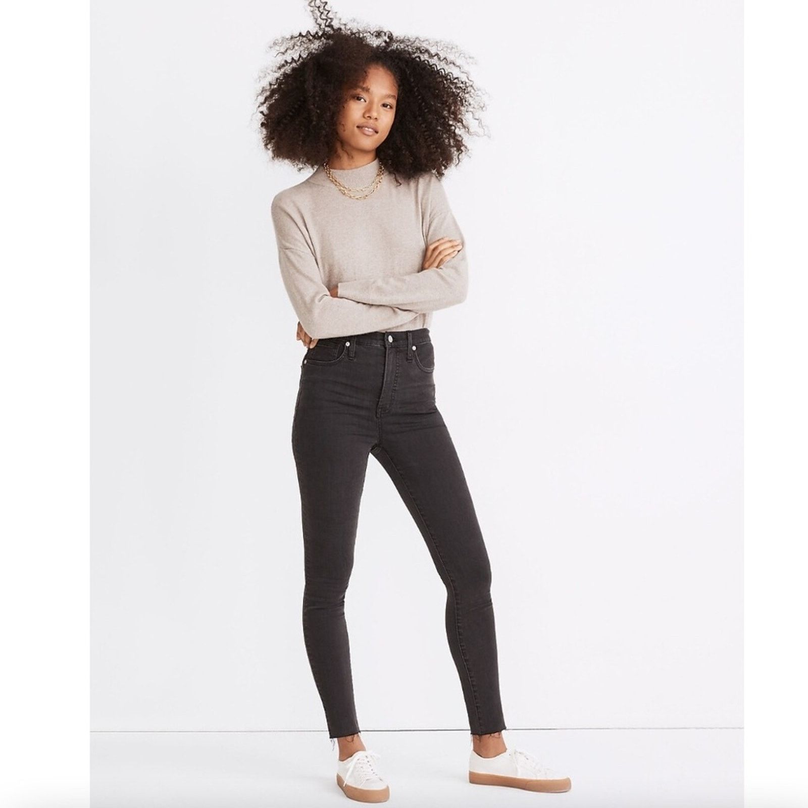 Madewell Madewell 11" High-Rise Skinny Raw Hem Jeans - 25P Size 25" / US 0 / IT 36 - 1 Thumbnail