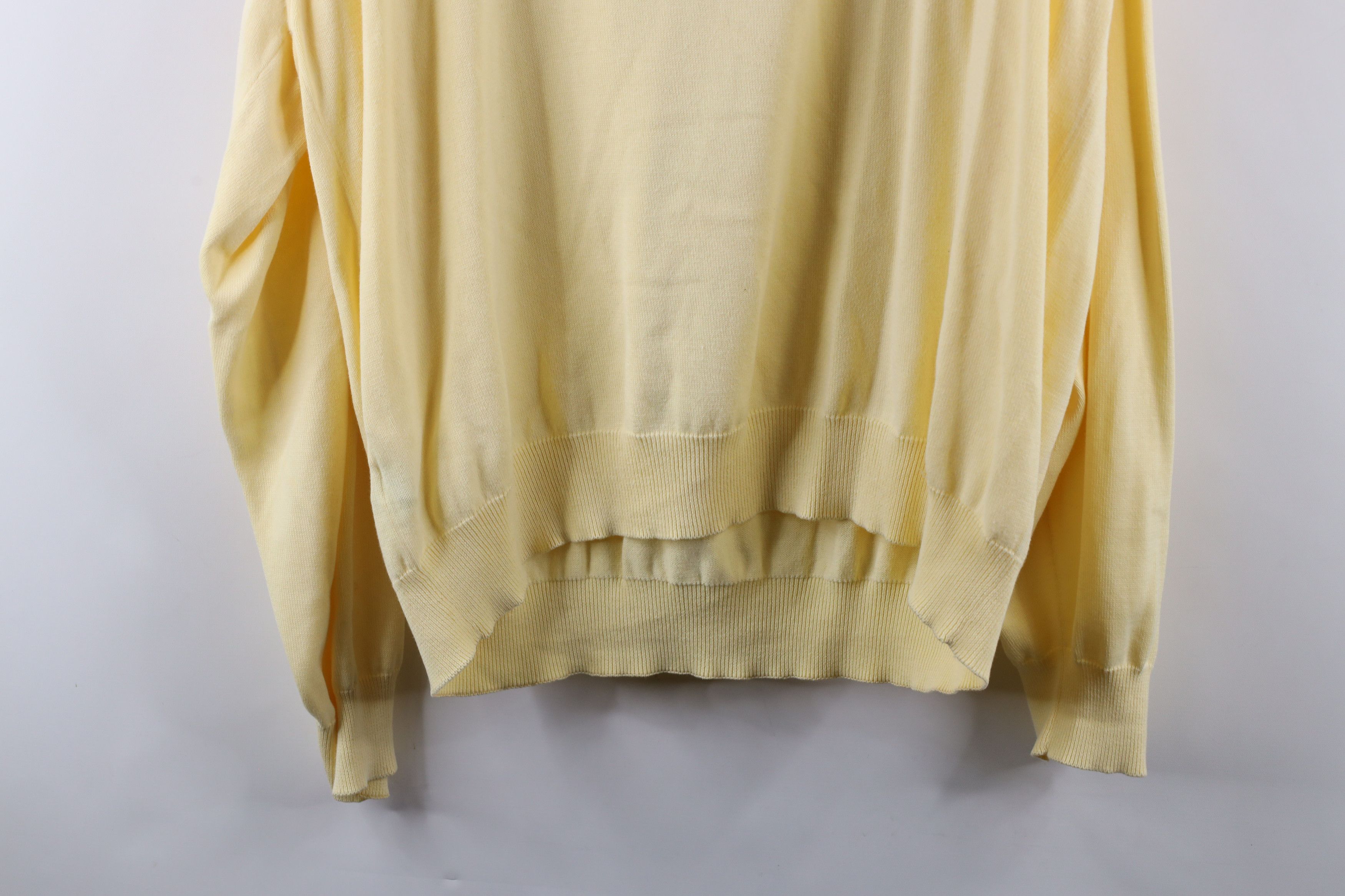 Brooks Brothers × Vintage Vinage 70s 80s Brooks Brothers Knit Collared Sweater Yellow Size US XL / EU 56 / 4 - 10 Thumbnail