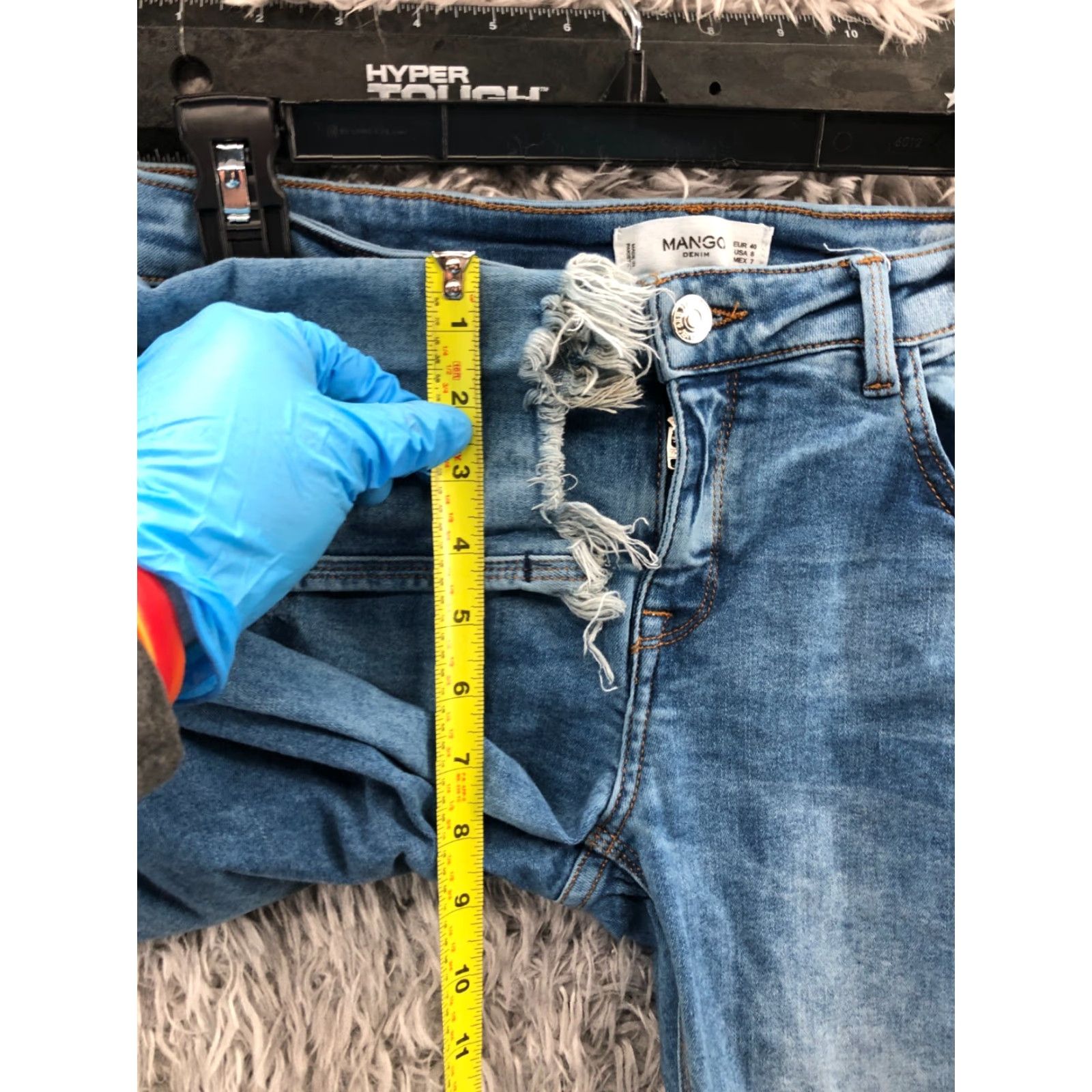 Mango Mango Denim Skinny Jeans Womens Medium Wash Blue 8 Regular Rise Mid 5-Pocket Denim Jeans Mango Denim Size 30" / US 8 / IT 44 - 4 Thumbnail
