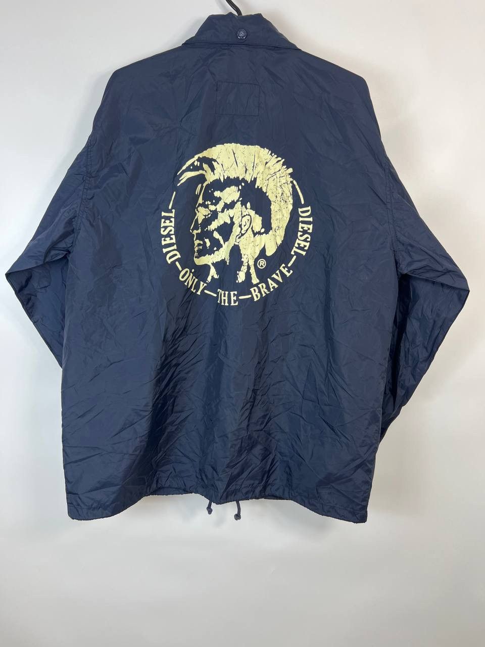Diesel DIESEL VINTAGE BIG LOGO RARE GREEN NYLON Button Up Jacket Size US XL / EU 56 / 4 - 6 Thumbnail