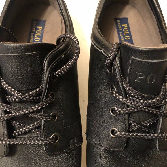 Polo Ralph Lauren polo Ralph Lauren men's black leather fashion sneakers 17D Size US 15 / EU 48 - 5 Thumbnail