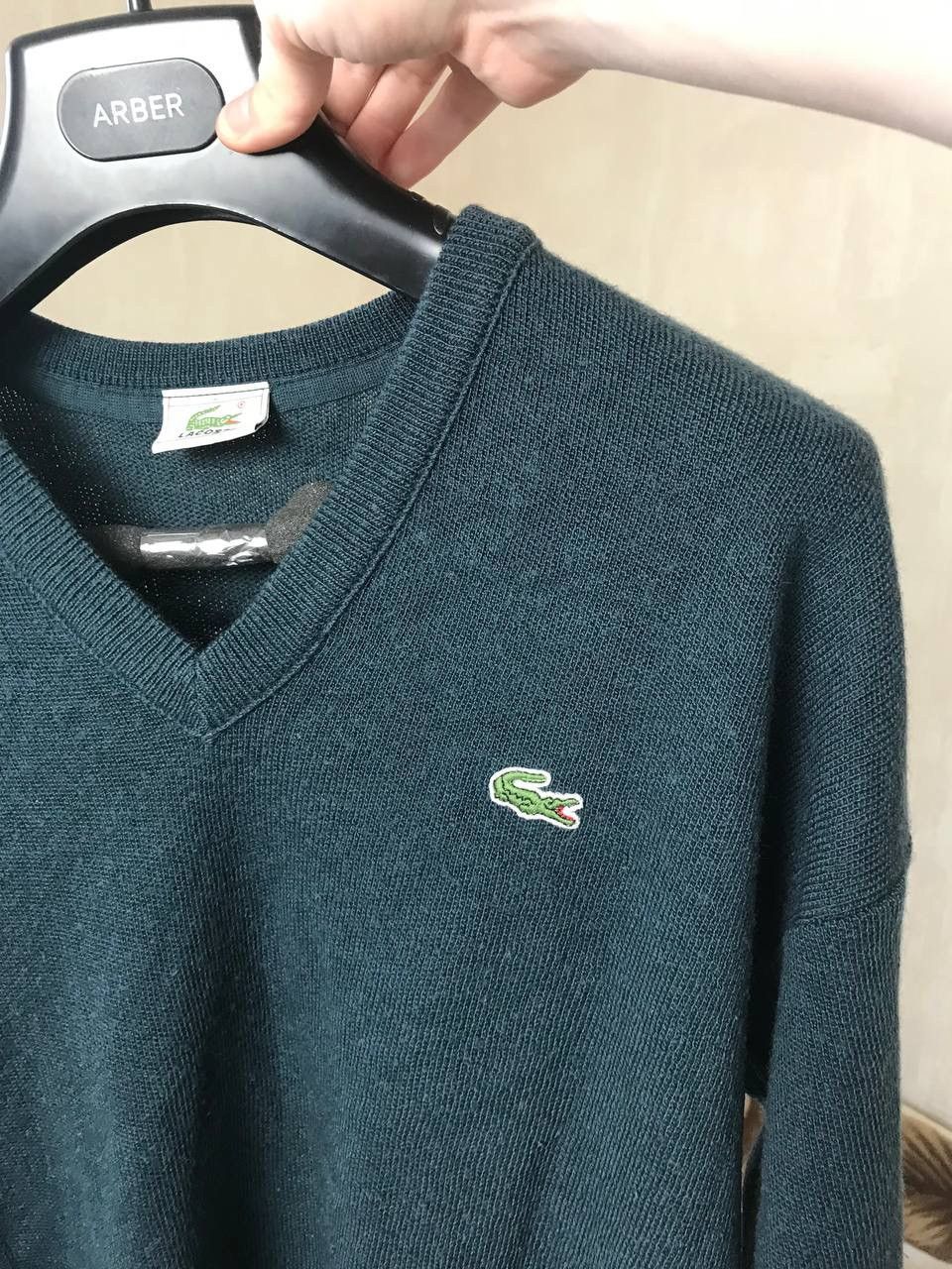 Lacoste 🔥 90s Lacoste Wool Sweater V Neck Old Money Knit Cardigan Size US M / EU 48-50 / 2 - 6 Thumbnail