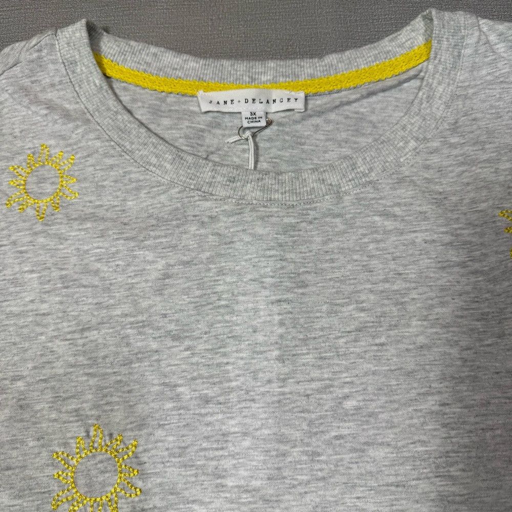 Other NWT New JANE And DELANCEY Embroidered Sun Grey Short Sleeve Size 3XL / US 20-22 - 6 Thumbnail