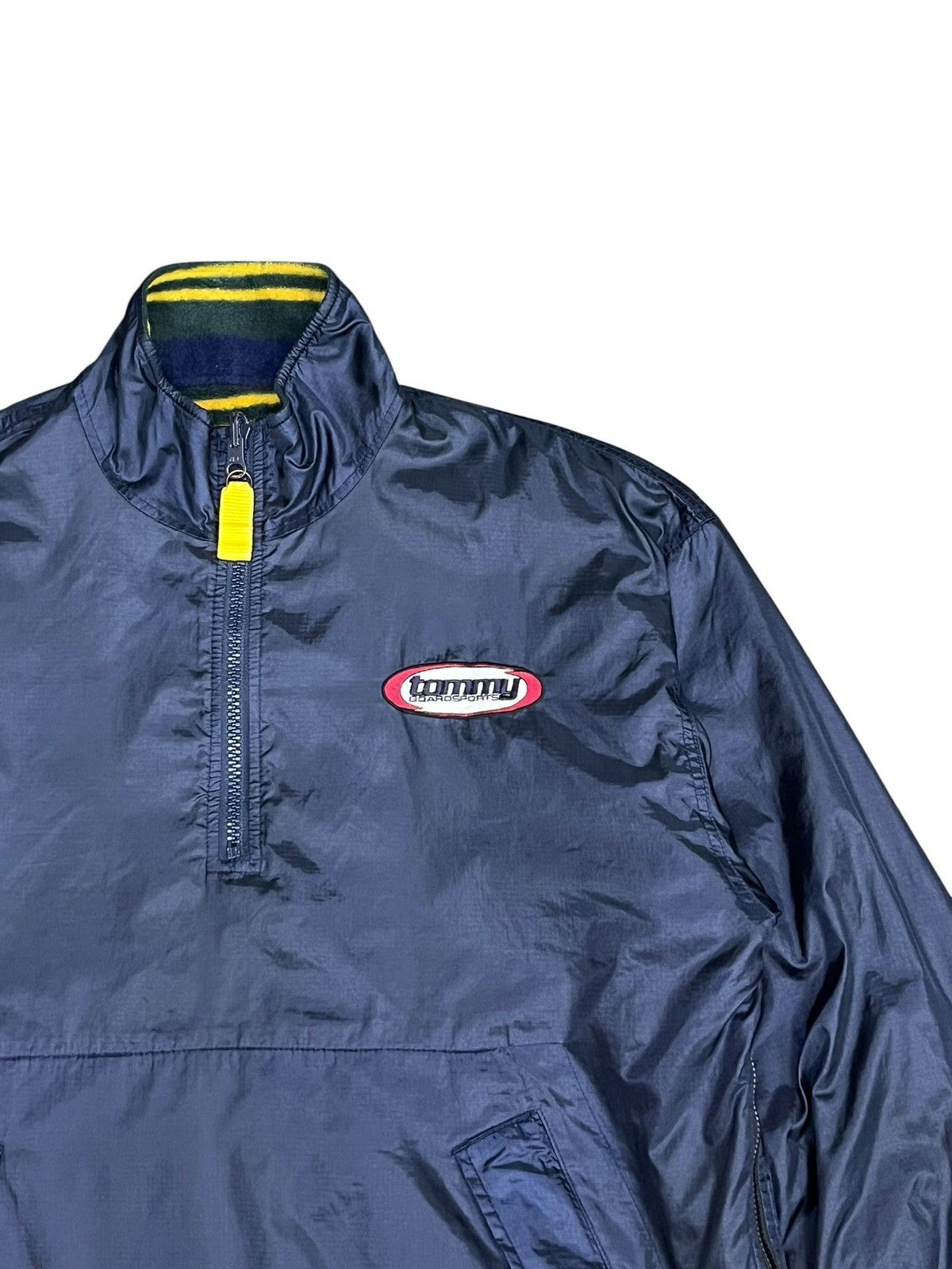 Tommy Hilfiger Vintage 90s Tommy Hilfiger Reversible Stripe Fleece Nylon Size US L / EU 52-54 / 3 - 7 Thumbnail
