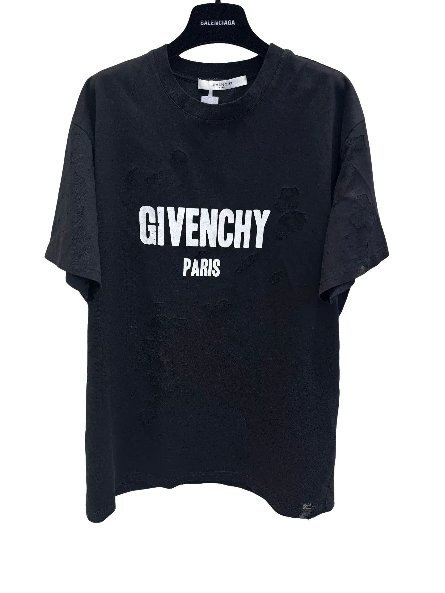 Givenchy Givenchy Logo Distressed T-Shirt Size XS Size US XS / EU 42 / 0 - 1 Thumbnail