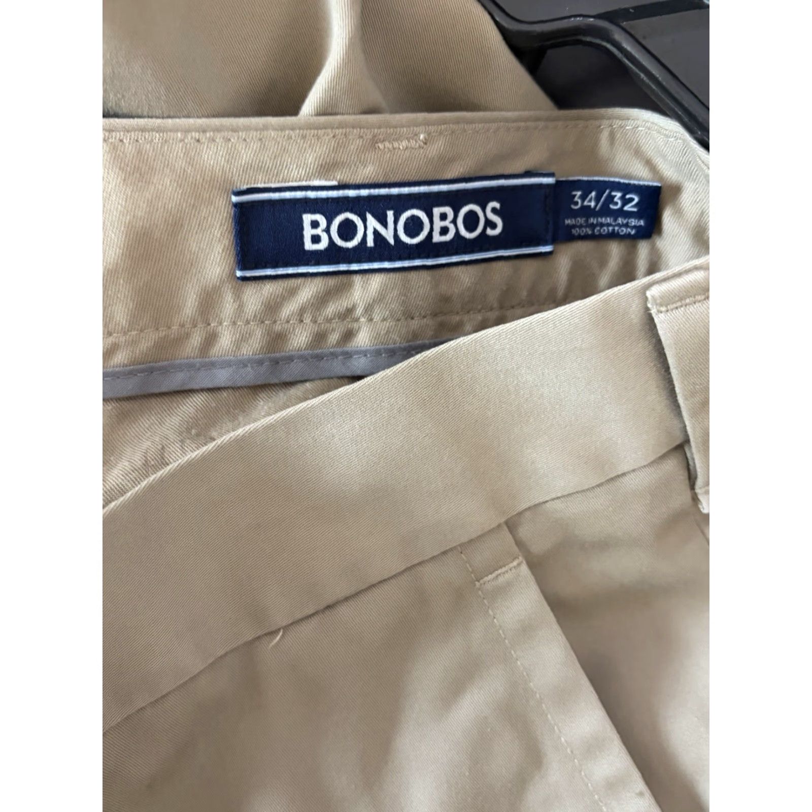 Bonobos Bonobos Weekday Warrior Chino Pants Mens 34x32 Khaki Beige Flat Front Straight Fit Casual Business Mens Size US 34 / EU 50 - 4 Thumbnail