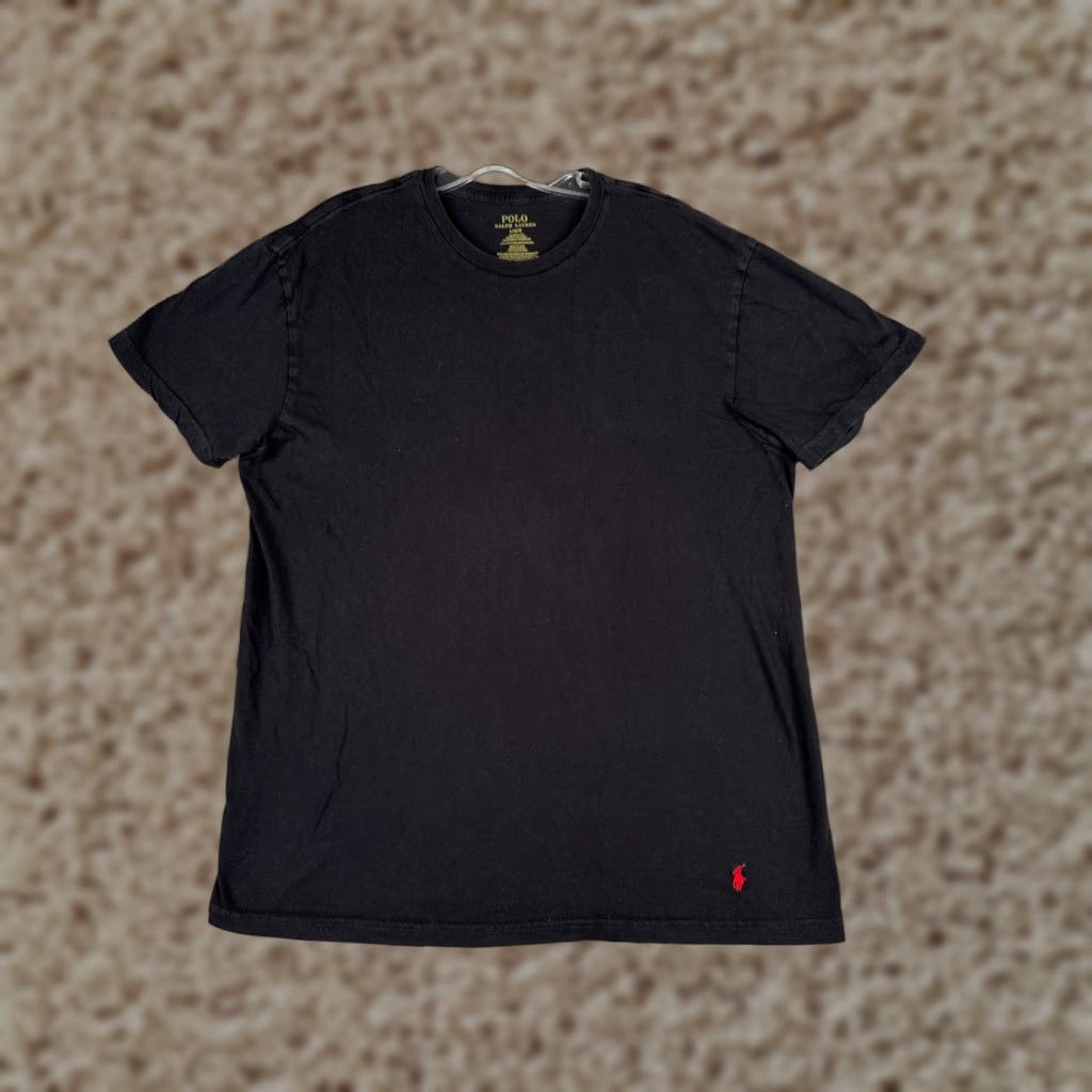 Ralph Lauren Ralph Lauren Shirt Adult Large Black Short Sleeve Crew Neck Cotton Jersey Embroidered Logo Classic Designer Sports Mens Size US L / EU 52-54 / 3 - 1 Thumbnail