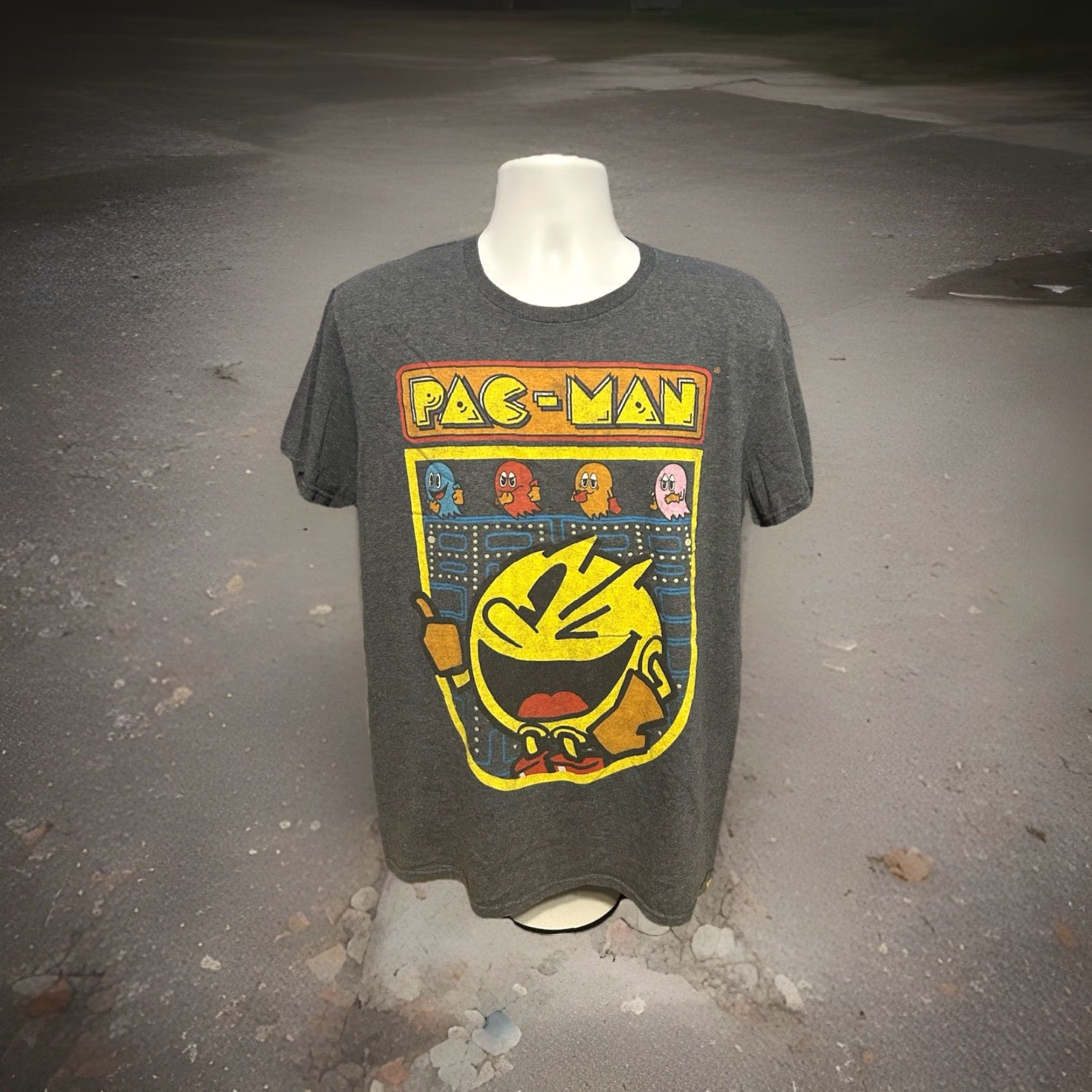Etro PAC-Man Retro Shirt Men Large Dark Gray Short Sleeve Graphic Print 80s Gaming Size US L / EU 52-54 / 3 - 4 Thumbnail