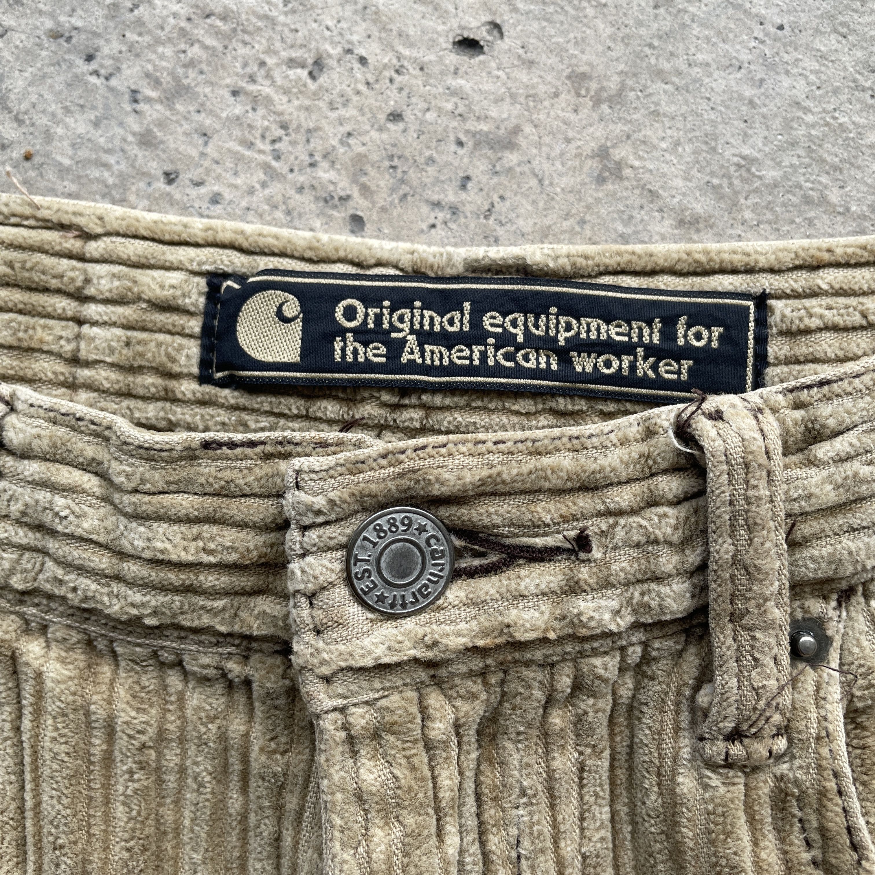 Carhartt VINTAGE CARHARTT FADED BROWNS CORDUROI TROUSERS PANTS W30 Size US 30 / EU 46 - 7 Thumbnail
