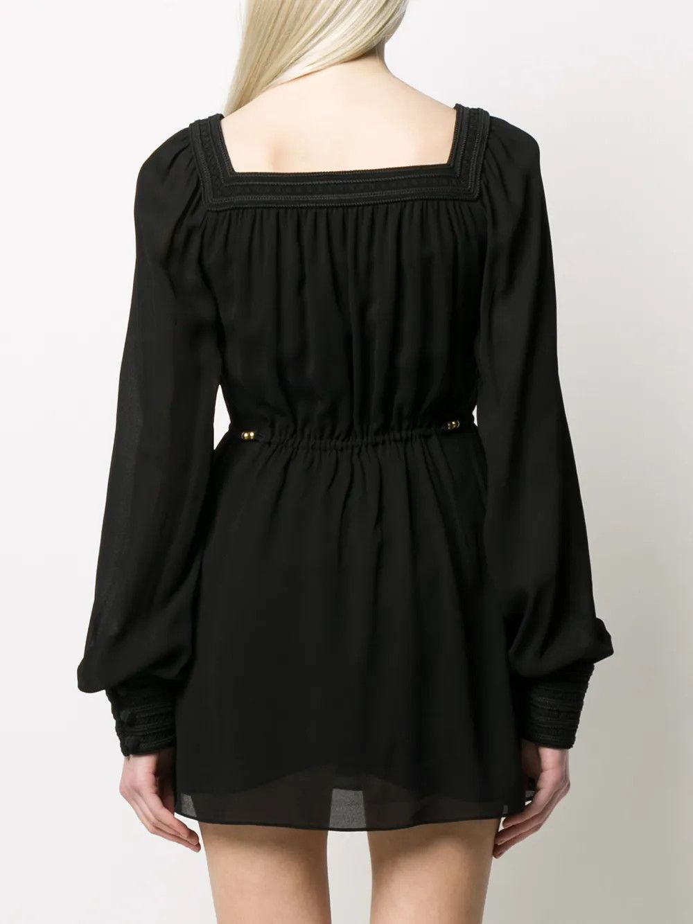 Saint Laurent Paris o1y0126 Mini Dress in Black Size M / US 6-8 / IT 42-44 - 3 Thumbnail