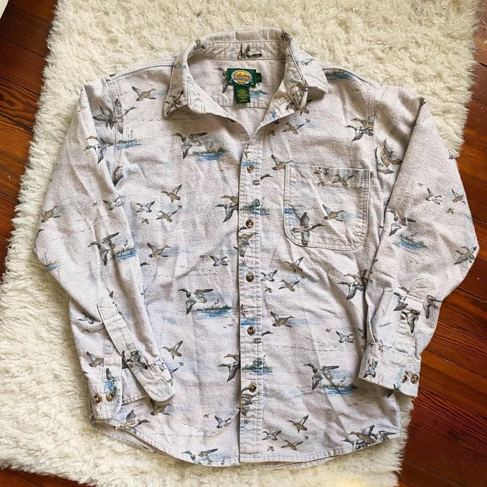 Cabelas Cabela’s Outdoor Gear All Over Duck Print Shirt • M Size US M / EU 48-50 / 2 - 2 Thumbnail