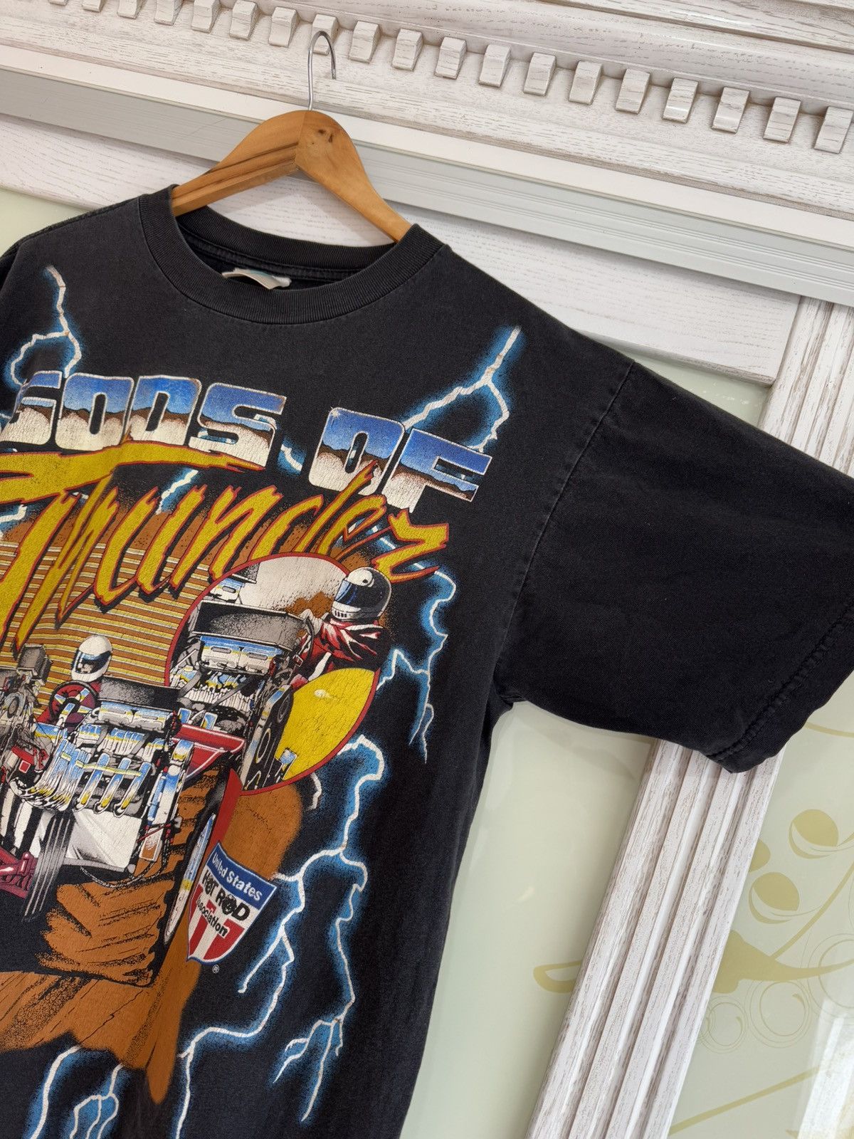 Vintage Very Rare 90’s Gods Of Thunder Hot Rod T-shirt Vintage Tee Size US L / EU 52-54 / 3 - 14 Thumbnail