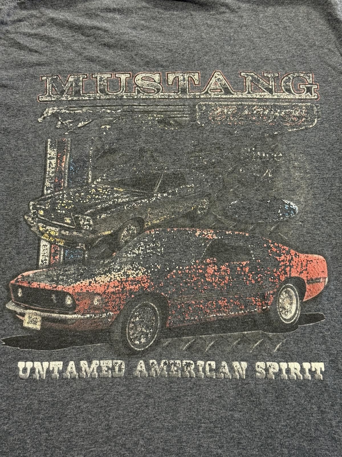 Fruit Of The Loom Faded Ford Mustang Car T-shirt Untamed American Spirit - M Size US M / EU 48-50 / 2 - 6 Thumbnail