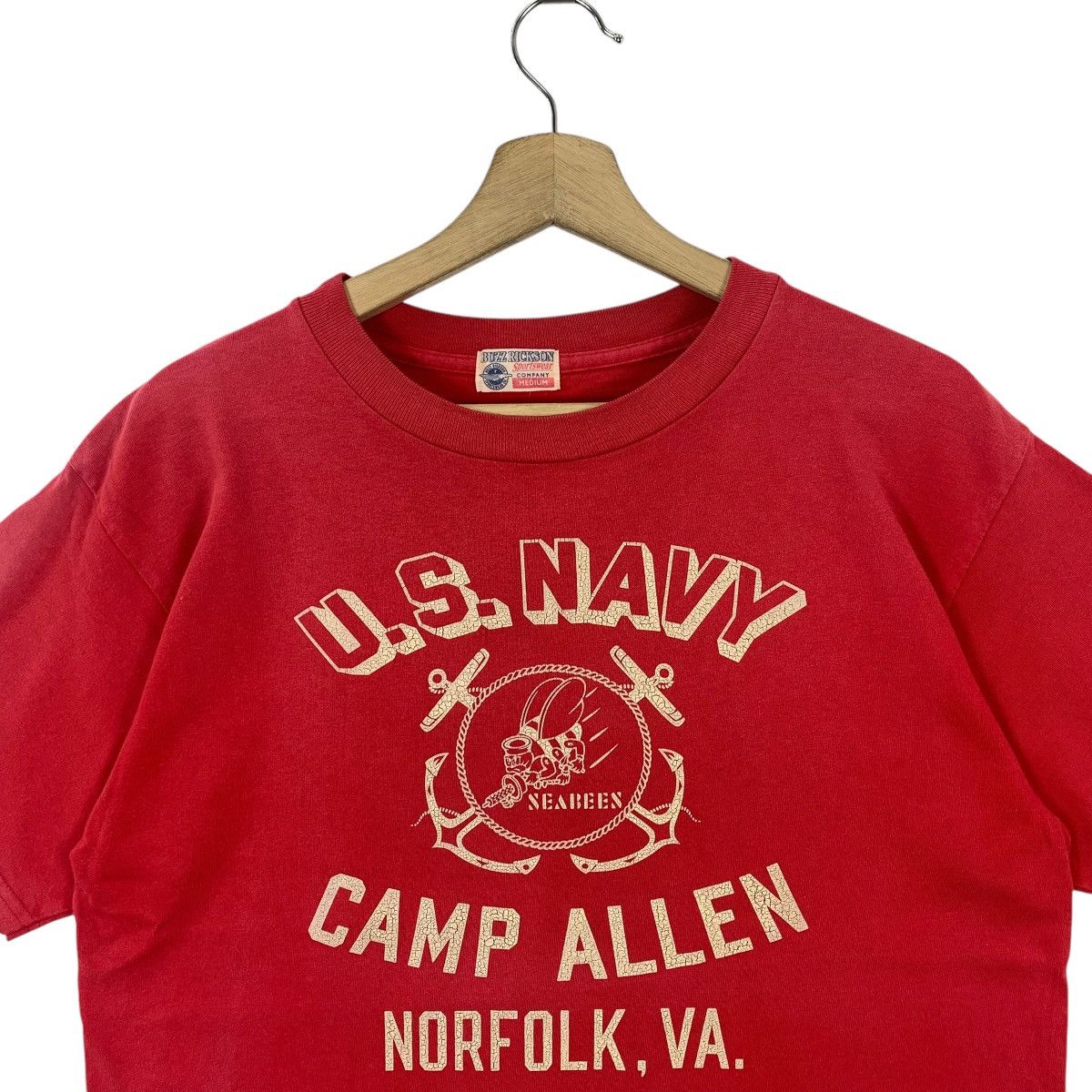 Buzz Rickson's × Vintage Vintage BUZZ RICKSON’S U.S navy seabees camp spellout tee Size US M / EU 48-50 / 2 - 2 Thumbnail