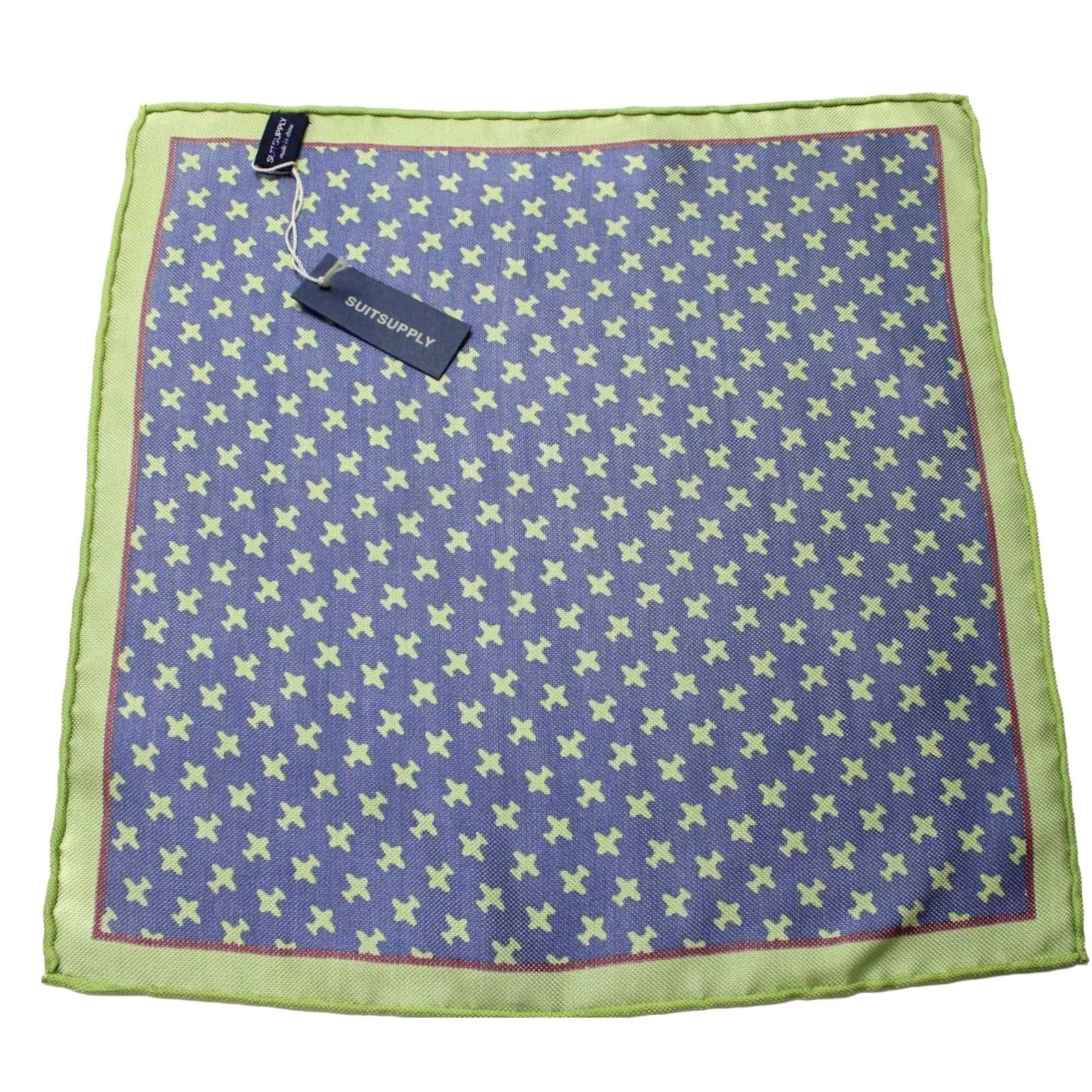 Suitsupply Suitsupply Pocket Graphic Navy Handkerchief Men's ONE SIZE Pure Silk Formal Blue Size ONE SIZE - 5 Thumbnail