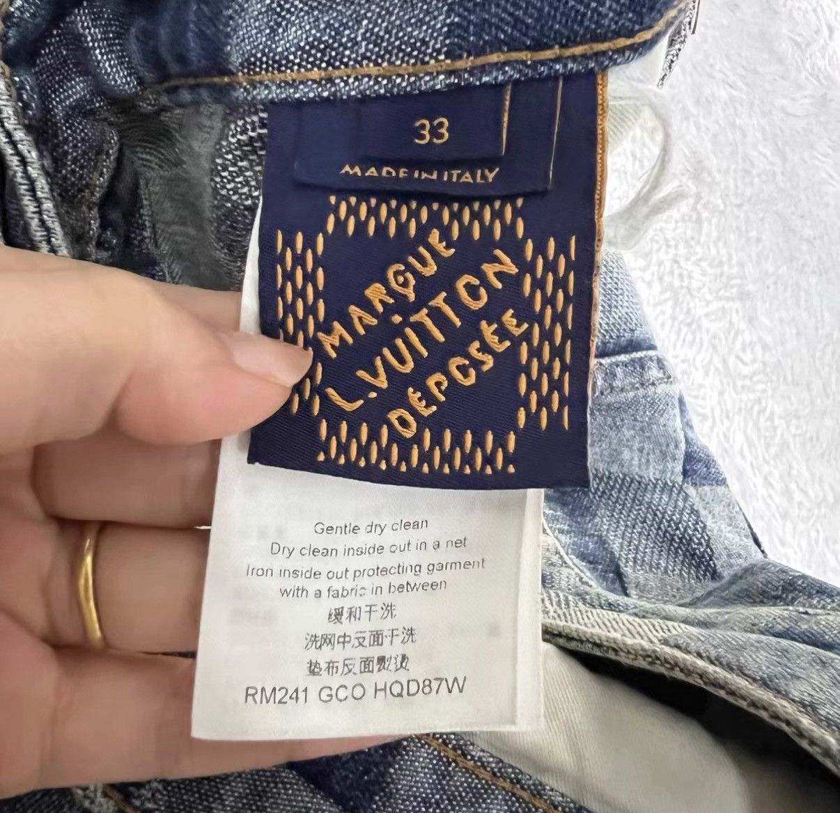 Louis Vuitton Louis Vuitton Pharrell Williams Mosaic Denim Pants J41 Size 33" - 4 Thumbnail