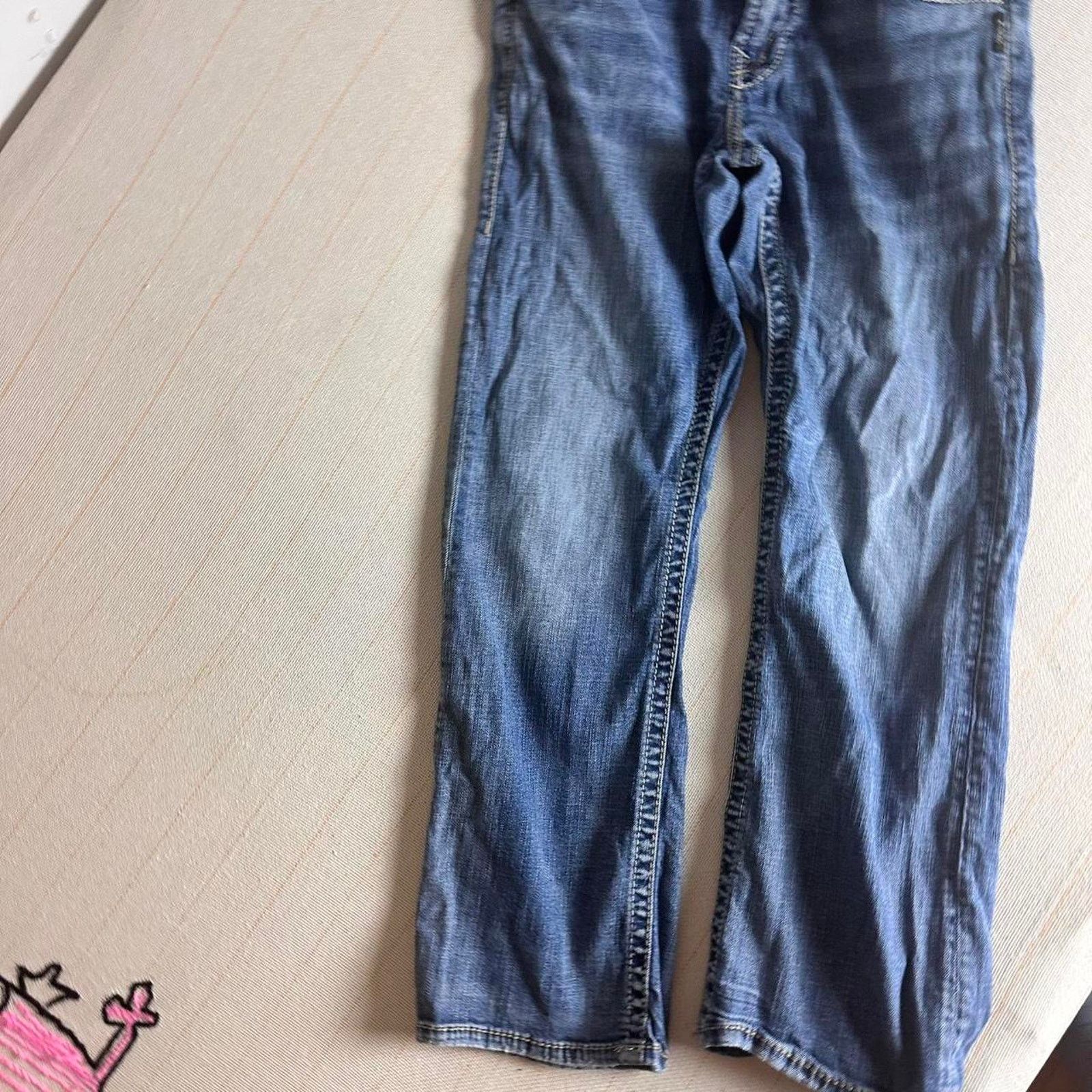 Silver Jeans Co. Silver Jeans Co. Distressed Straight Leg Denim Casual VTG Size US 32 / EU 48 - 2 Thumbnail