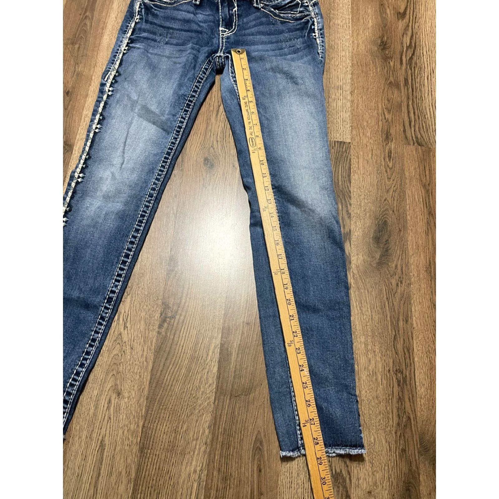 Vintage VIGOSS Jeans Women's 28/30 Blue Denim The Dallas Skinny Jeans Regular Inseam 28.5 in Girls/ Womens Size 28" / US 6 / IT 42 - 6 Thumbnail