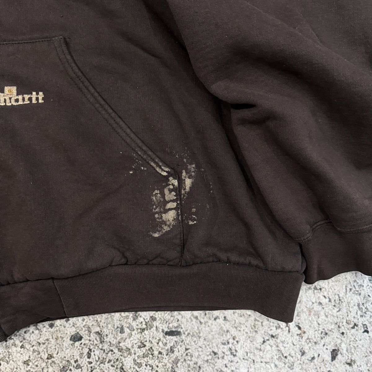 Vintage Carhartt Thrashed Faded Thermal Lined Zip Hoodie ERD GRUNGE Size US XXL / EU 58 / 5 - 7 Thumbnail