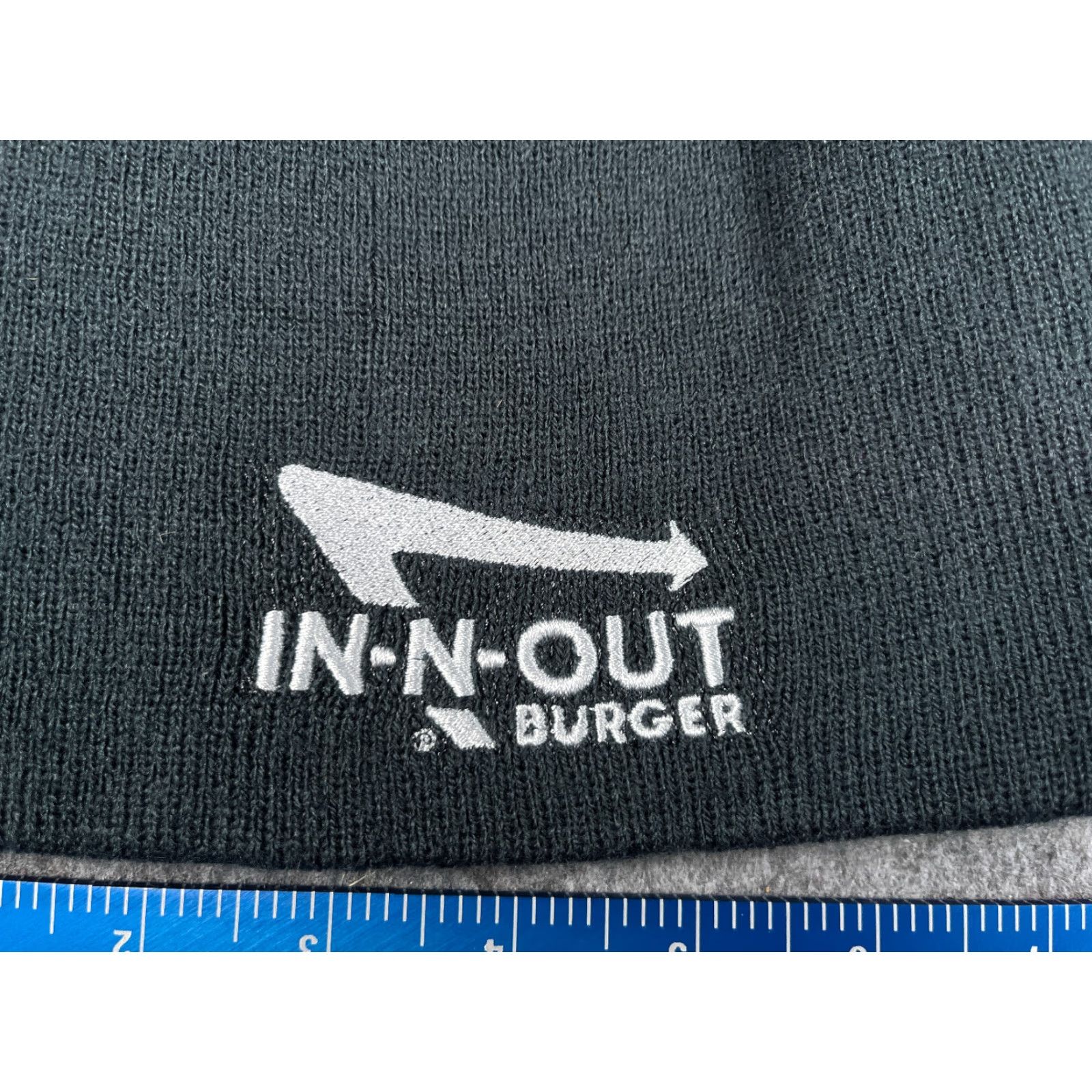 Vintage IN-N-Out Burger Beanie Toque Adult One Size Gray Knit 100% Acrylic Workwear Size ONE SIZE - 2 Thumbnail