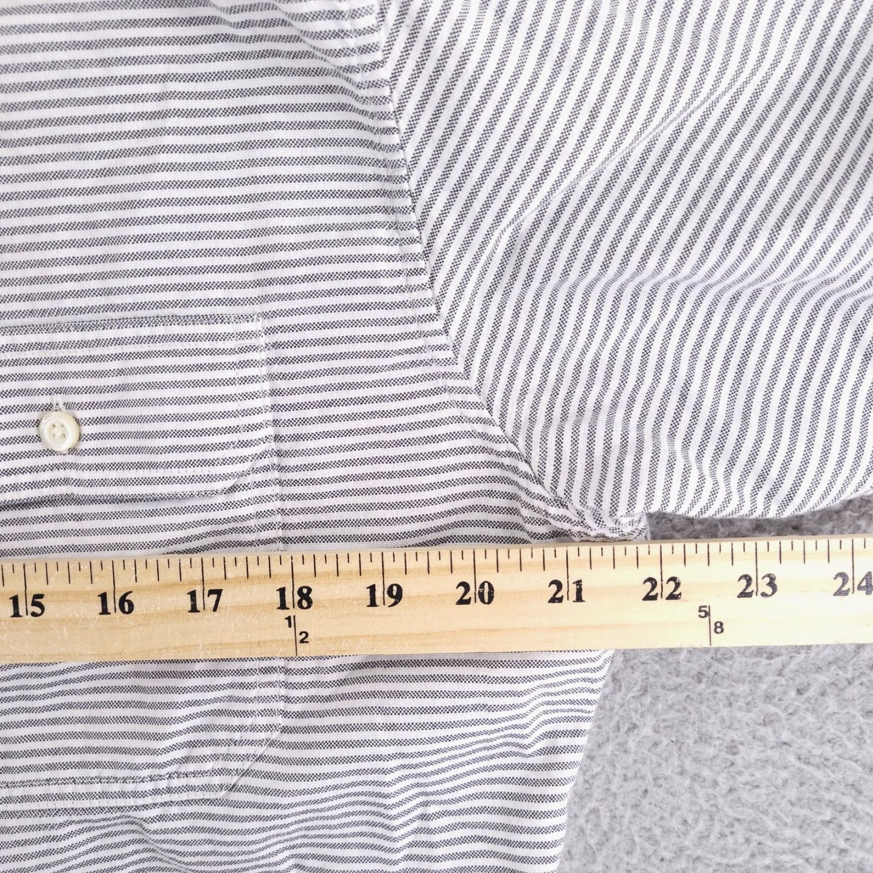 Banana Republic Banana Republic Shirt Mens Large Oxford Short Sleeve Button Stripe Black White L Multicolor Size US L / EU 52-54 / 3 - 6 Thumbnail