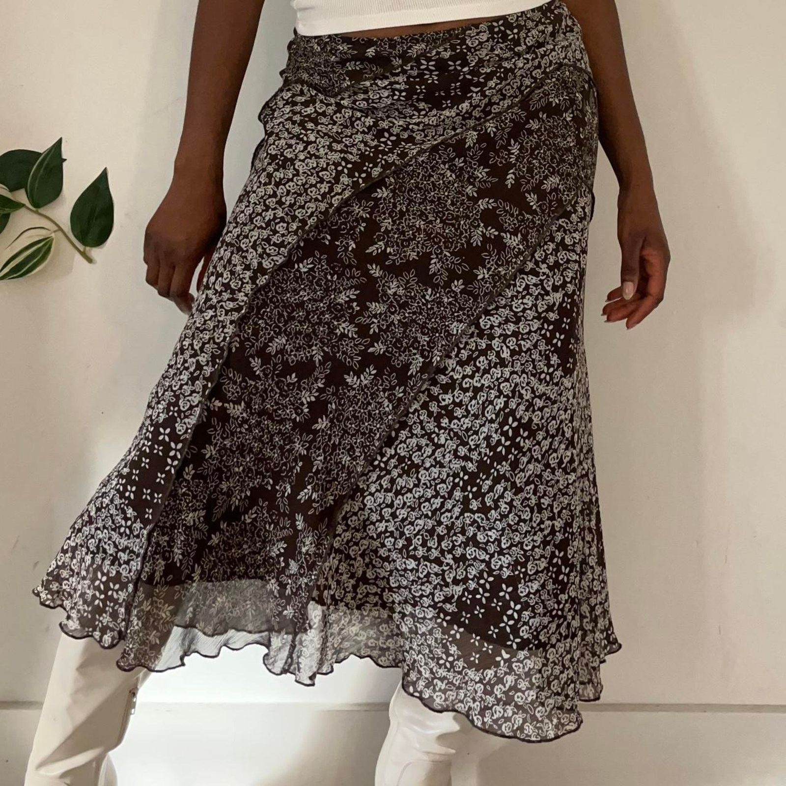 Other Earth tone ruffled skirt Size 32" / US 10 / IT 46 - 2 Thumbnail
