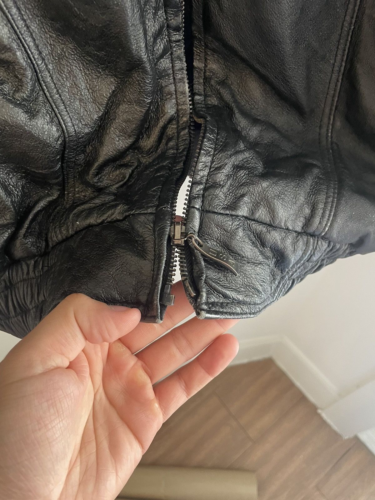Vintage Vintage United States Air Force black leather jacket Size US L / EU 52-54 / 3 - 9 Thumbnail