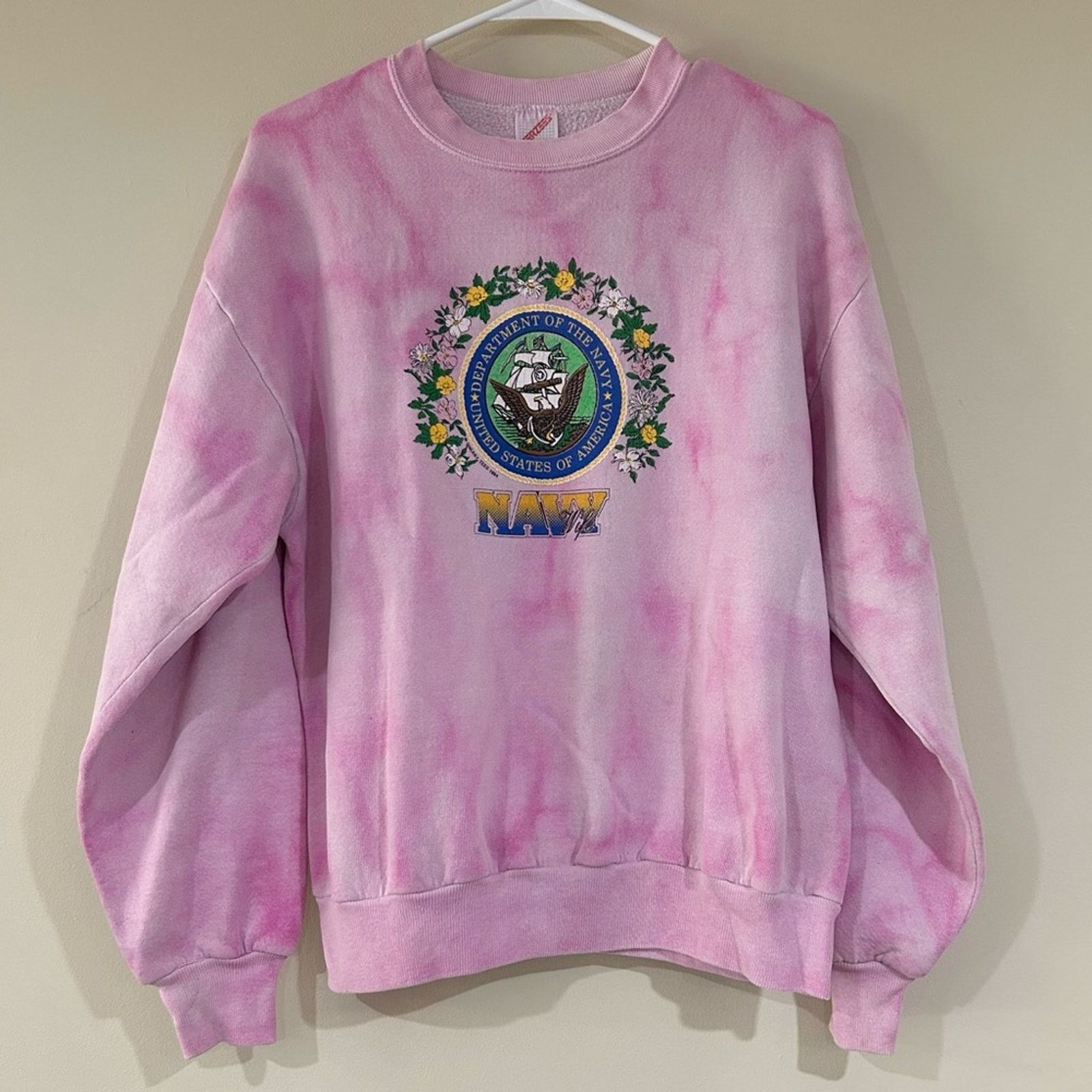 Jerzees Vintage 1994 United States Navy Tie Dye Sweatshirt Size M / US 6-8 / IT 42-44 - 1 Thumbnail