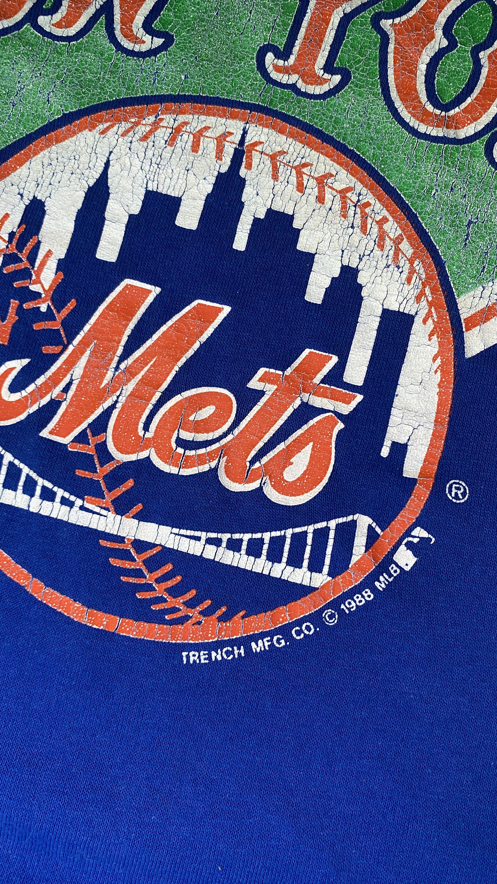 MLB Vintage 80s New York Mets NYC Skyline T-Shirt Size US L / EU 52-54 / 3 - 3 Thumbnail