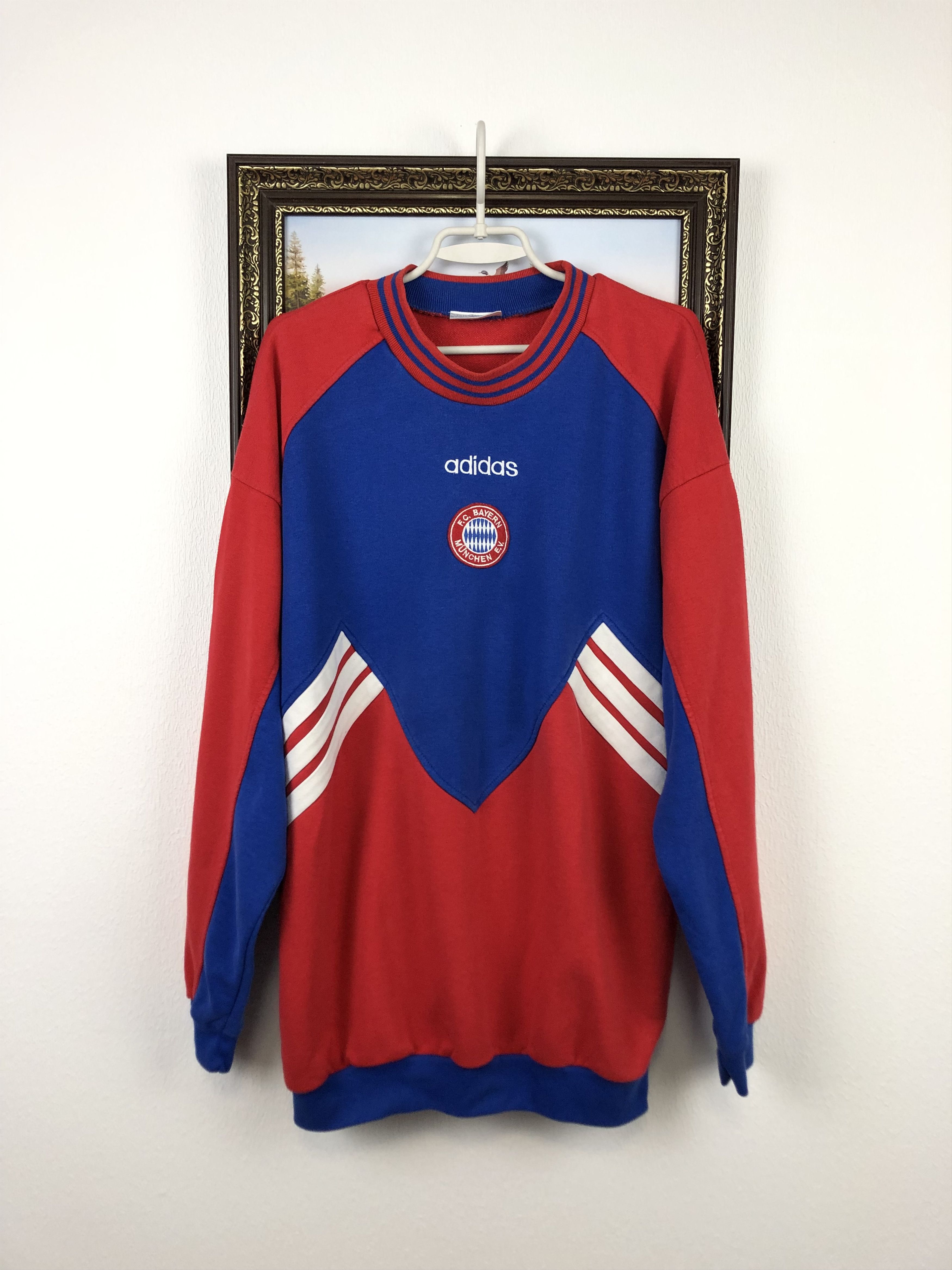 Adidas Vintage 90's Bayern Munich Football Sweatshirt Soccer Rare Size US L / EU 52-54 / 3 - 1 Thumbnail