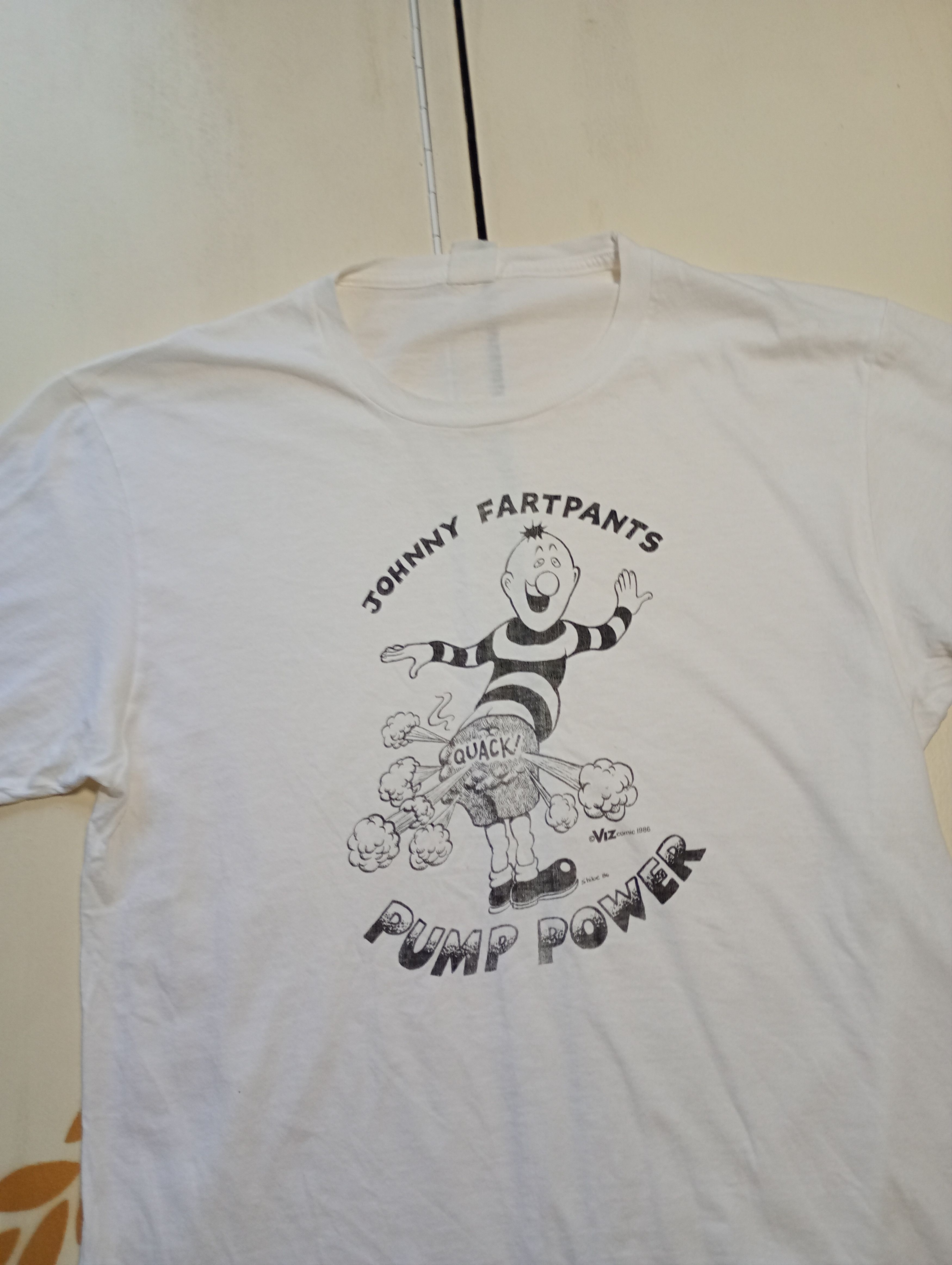 Vintage Johnny Fartpants Pump Power T-Shirt 1986 Size US M / EU 48-50 / 2 - 5 Thumbnail