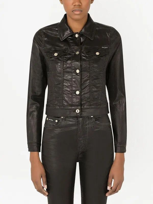 Dolce & Gabbana o1y0825 Denim Jacket in Black Size S / US 4 / IT 40 - 3 Thumbnail
