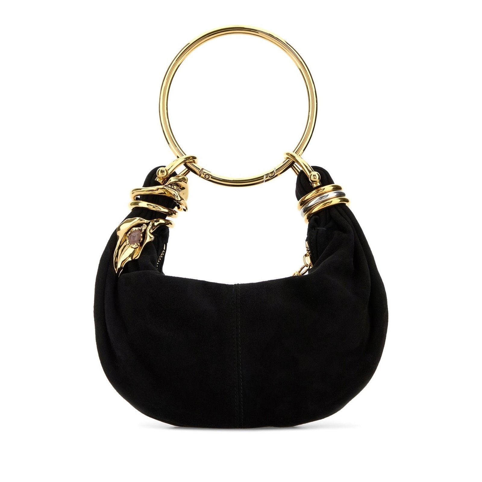 Chloe Chloe Mini Bracelet Hobo Black Suede Handbag New & Authentic Size ONE SIZE - 1 Thumbnail