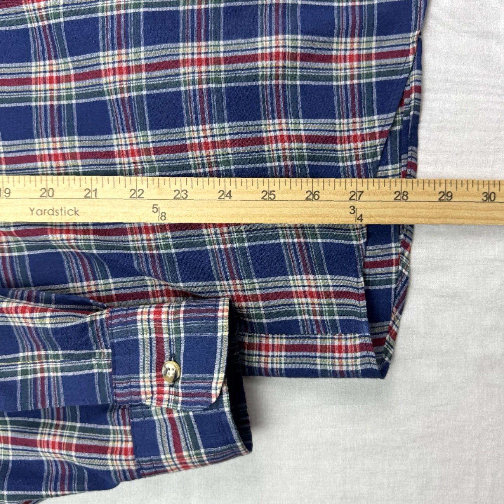 Levi's VINTAGE Levi's Button-Up Shirt Mens Large Blue Plaid 80s Formal Collared Long Sleeve Size US L / EU 52-54 / 3 - 6 Thumbnail