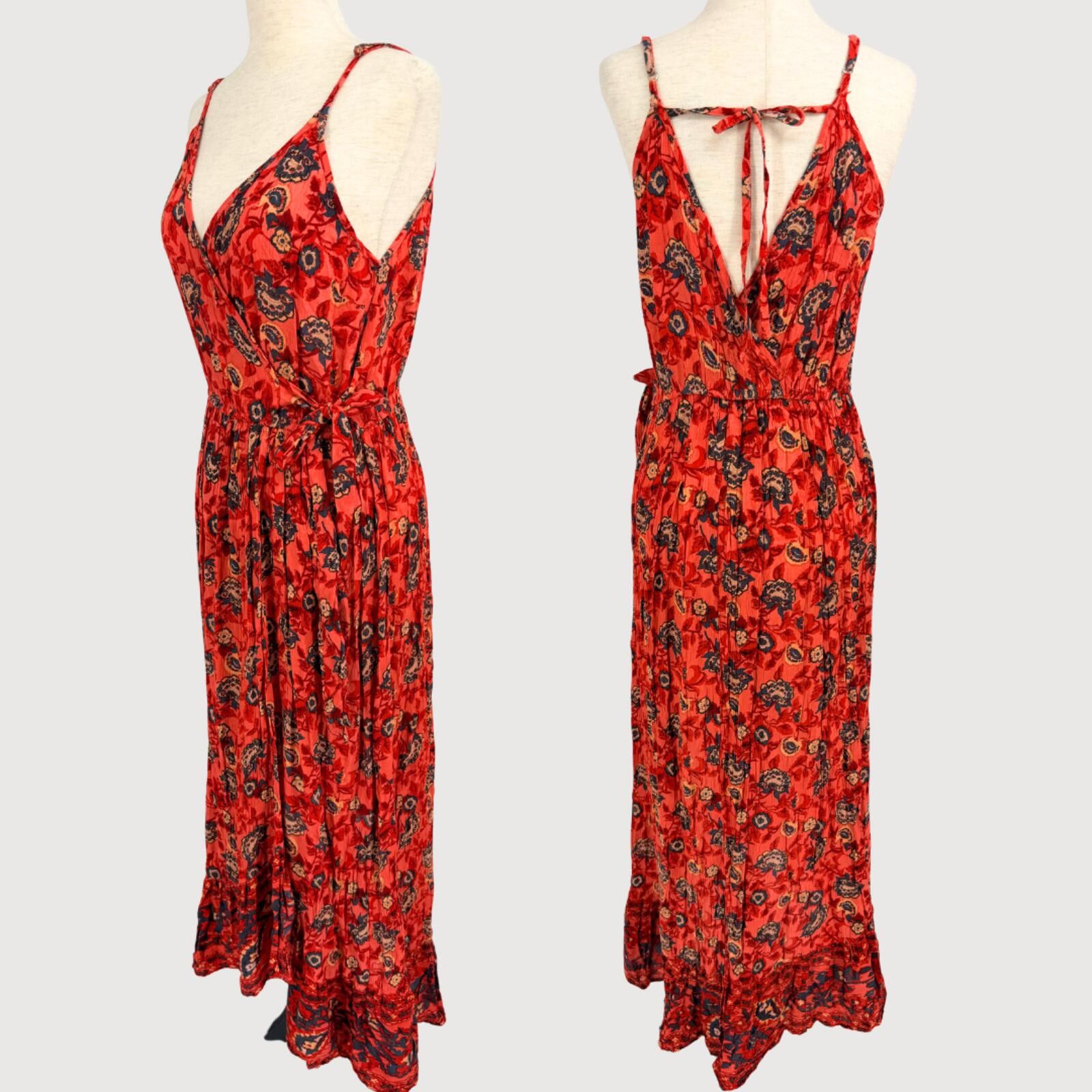 Other Band of Gypsies Bohemian Wrap Maxi Dress Red M Size M / US 6-8 / IT 42-44 - 3 Thumbnail