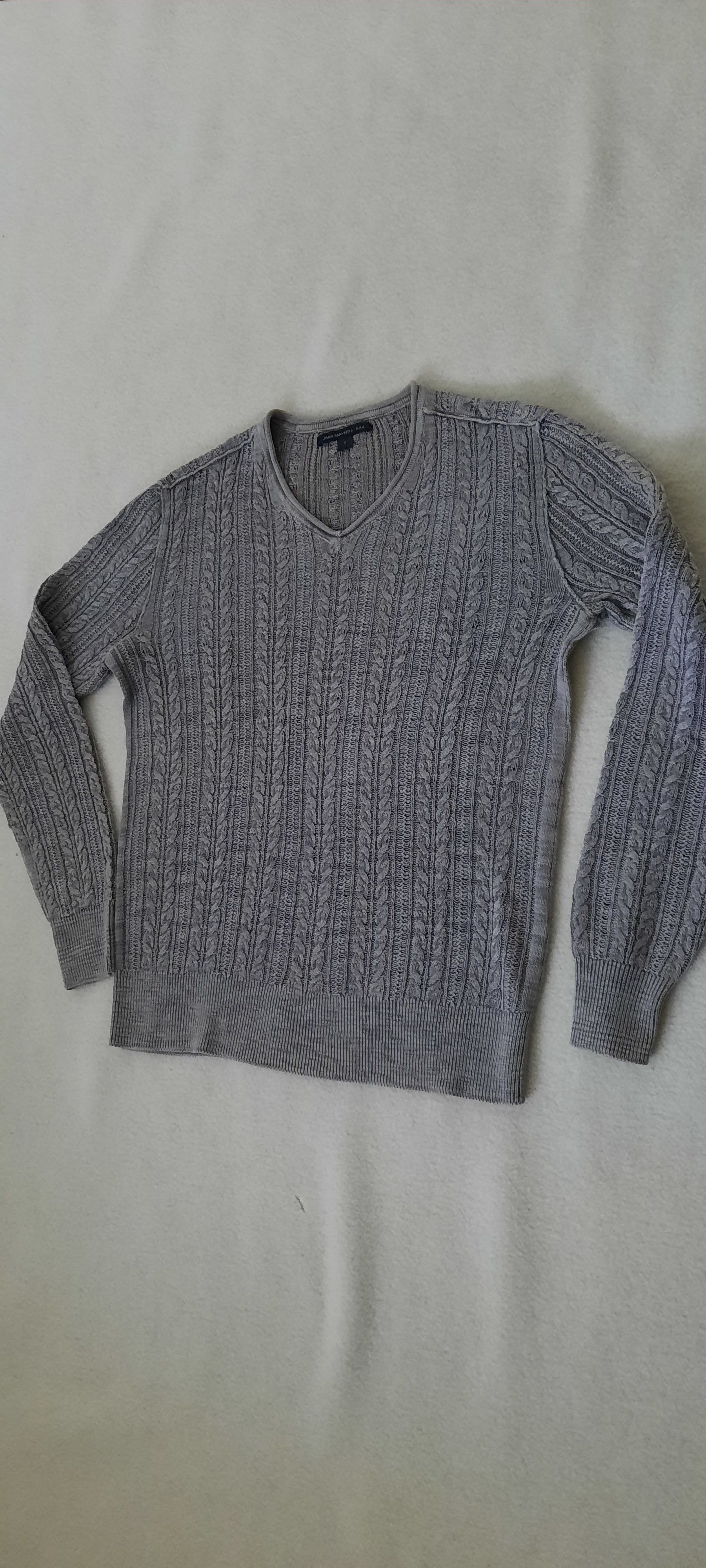 John Varvatos JOHN VARVATOS * U.S.A. Men's Sweater Gray Cotton Linen S Size US S / EU 44-46 / 1 - 3 Thumbnail