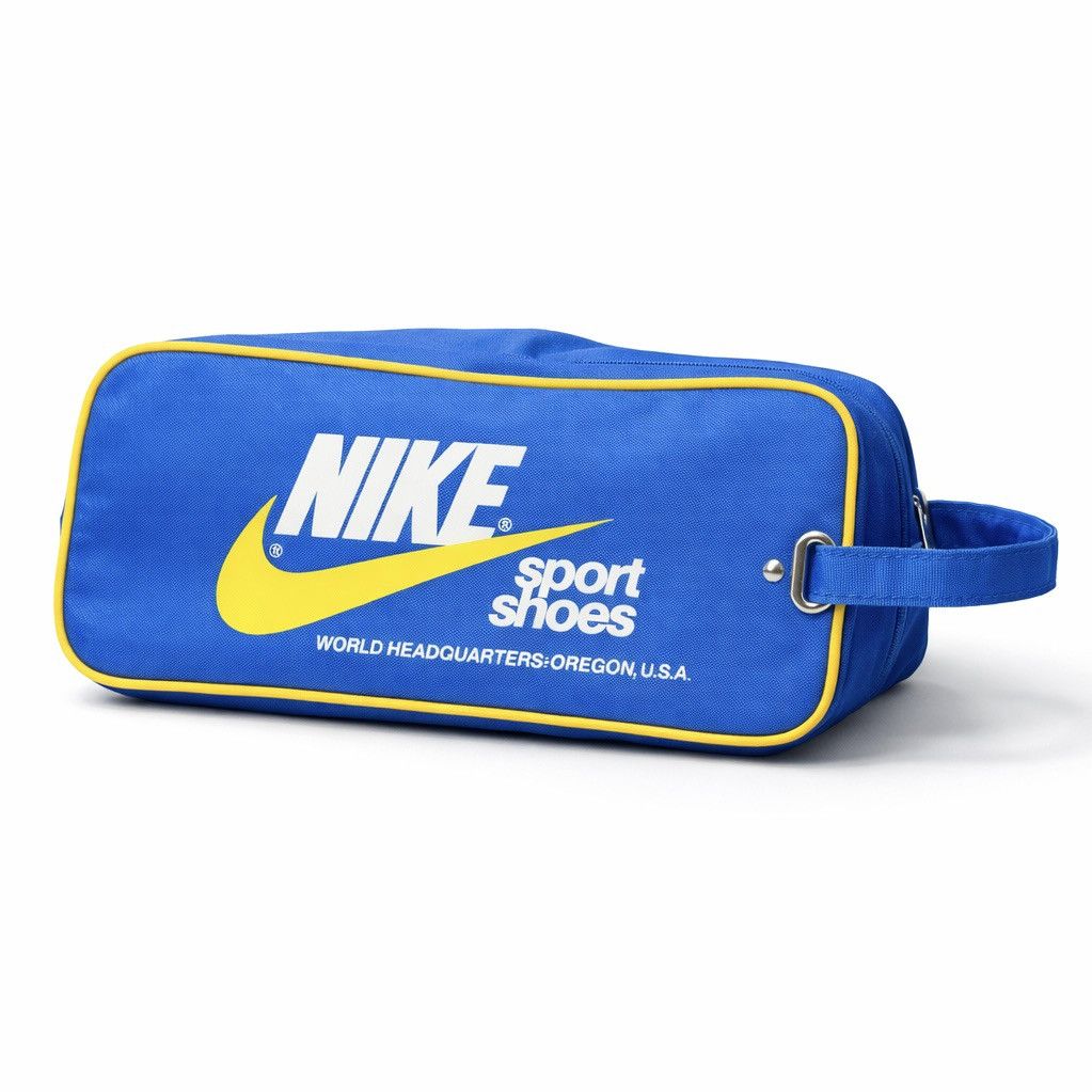 Nike Nike 80s VTG Shoe Bag Blue Yellow Retro Gym Pouch Rare OG Size ONE SIZE - 1 Thumbnail