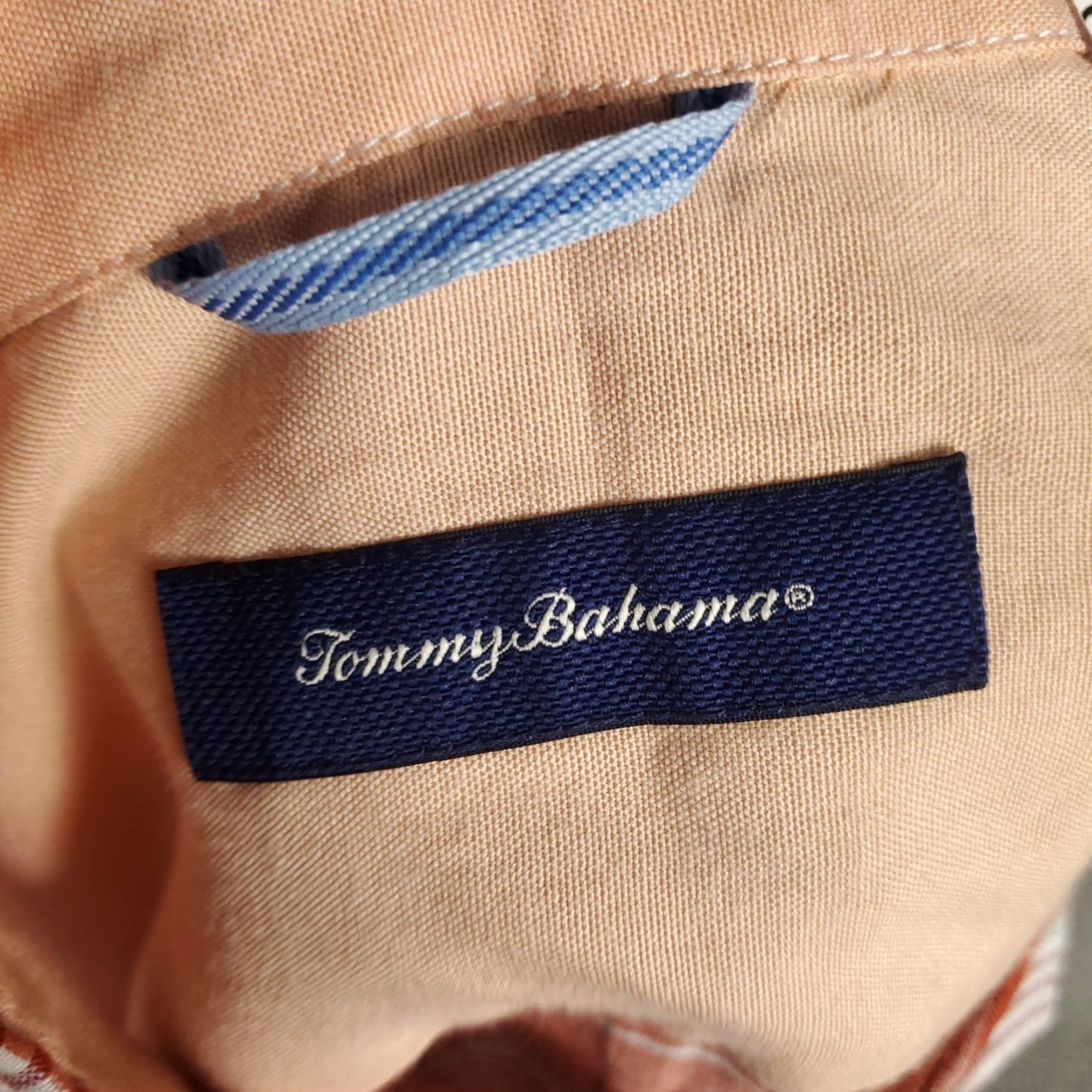 Tommy Bahama Tommy Bahama Shirt Mens 3XL Orange Plaid Linen Hawaiian Button Up Short Sleeve Size US XXL / EU 58 / 5 - 6 Thumbnail