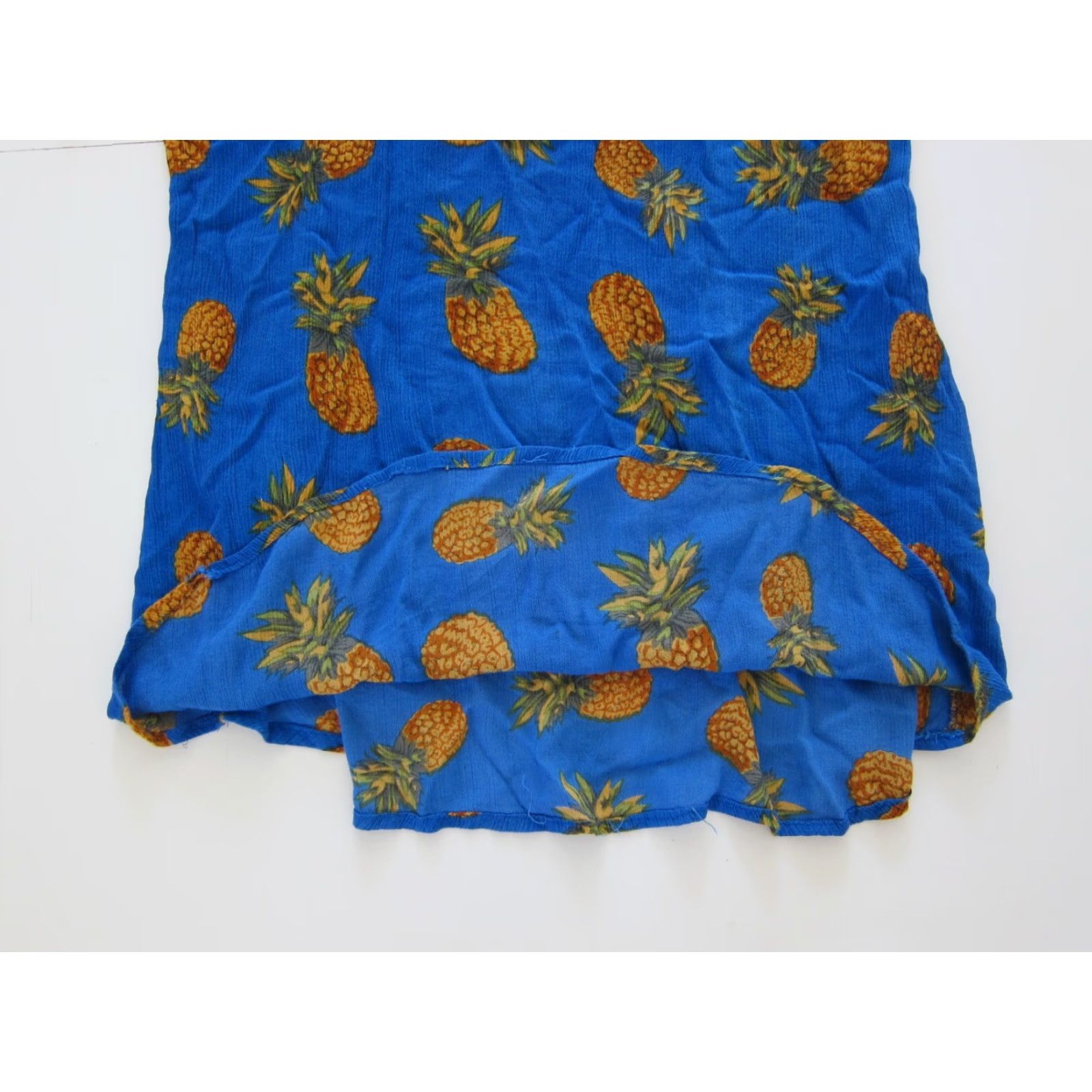 Vintage VINTAGE India Boutique Rayon Blue Green Brown Pineapple Off Shoulder Tunic Dress M-L Size M / US 6-8 / IT 42-44 - 7 Thumbnail