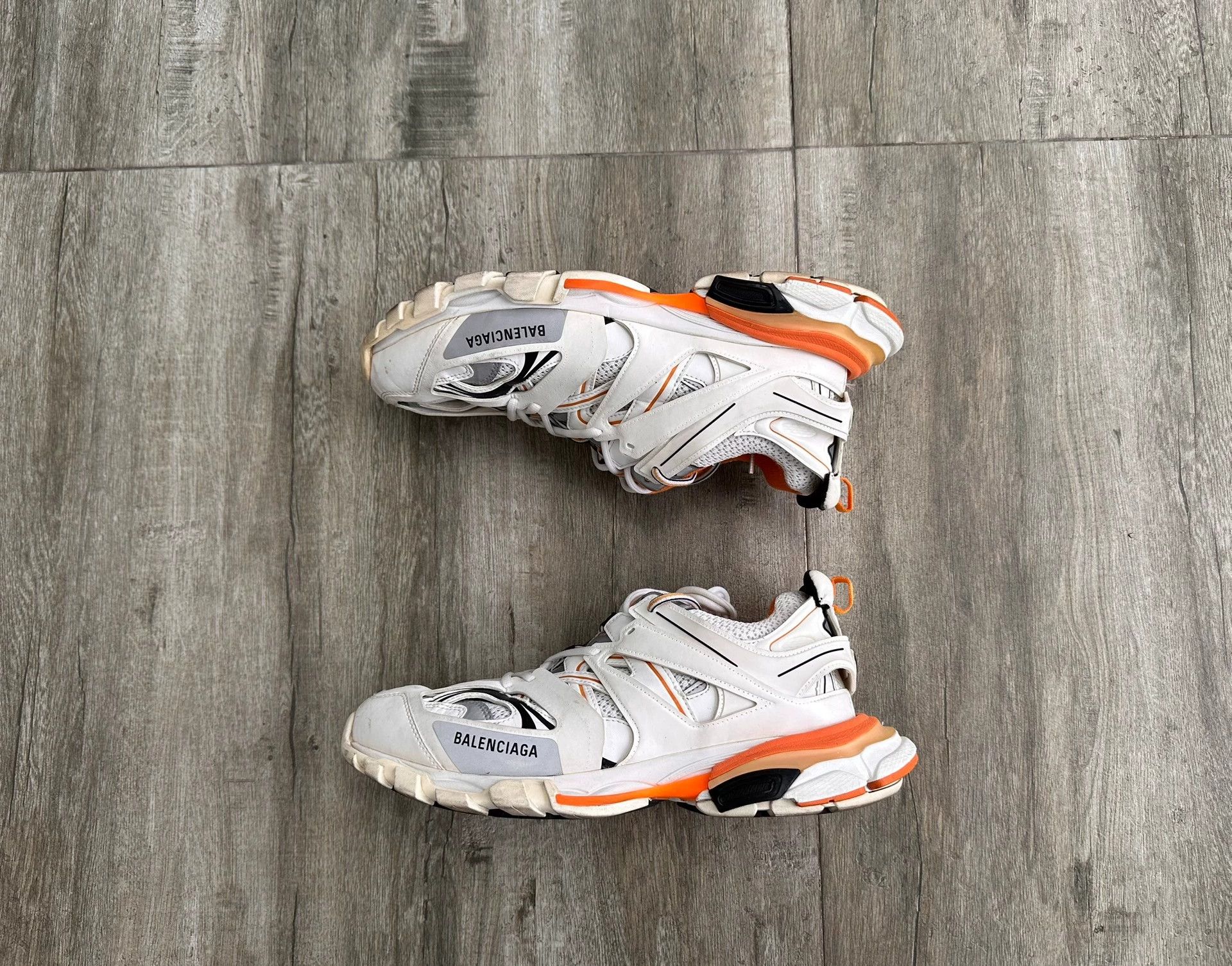 Balenciaga Balenciaga Track Nylon Dad Shoe Men's White Orange Used 43 Size US 10 / EU 43 - 2 Thumbnail