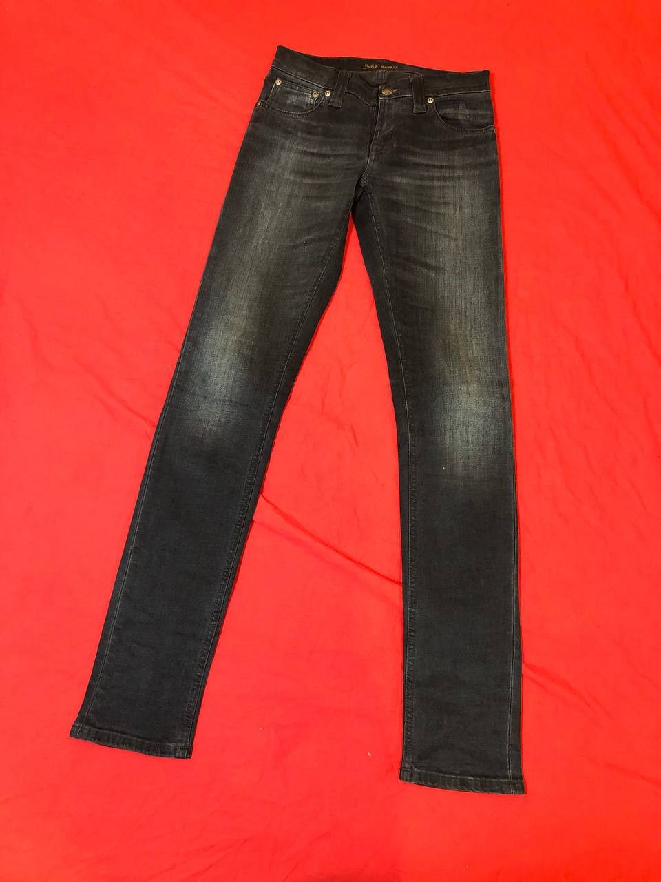 Nudie Jeans NUDIE Wash Denim Regular Skinny Straight jeans Size 25" / US 0 / IT 36 - 1 Thumbnail