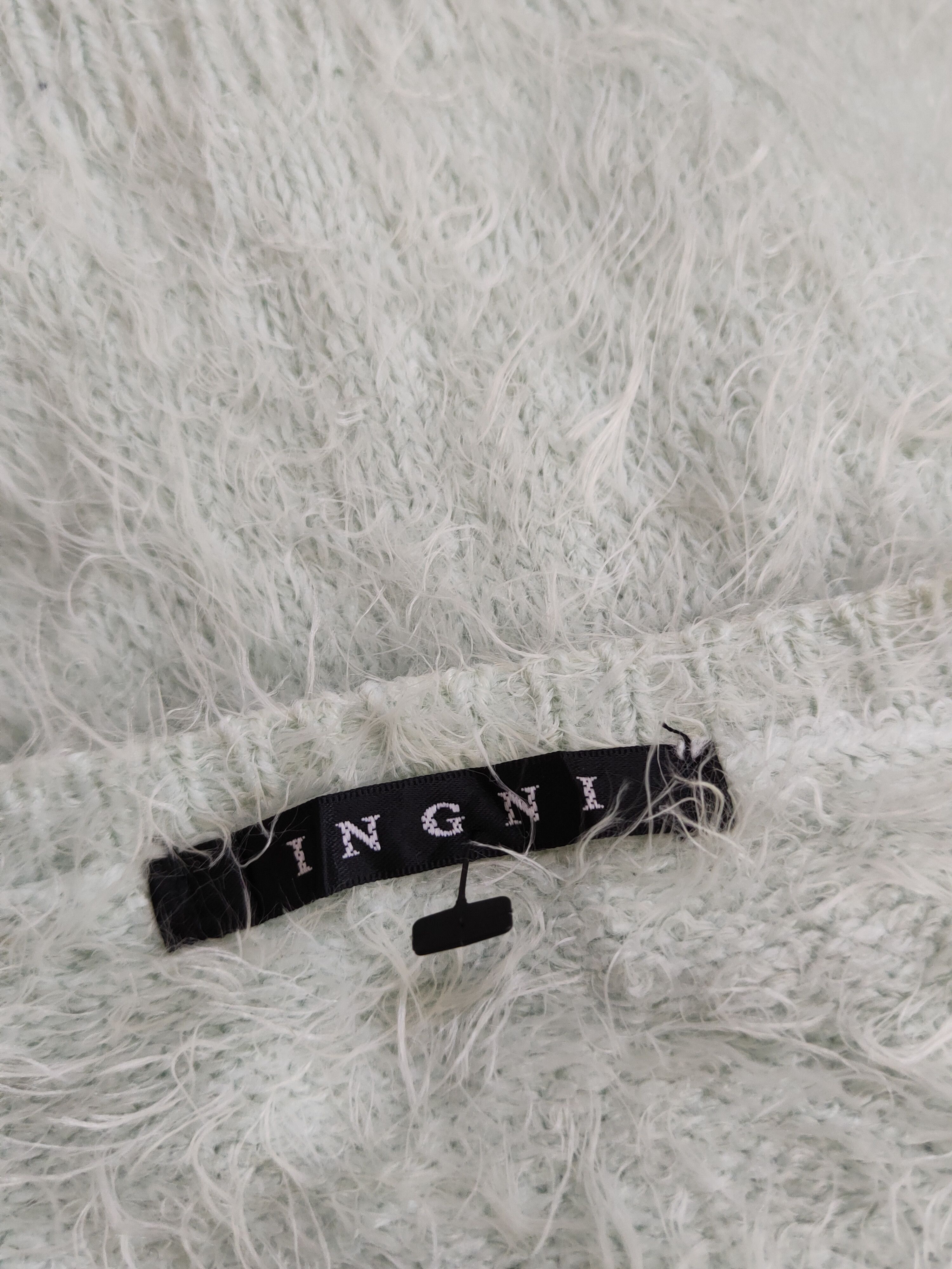 Japanese Brand × Vintage Ingni Mint Green Shag Shaggy Fur Mohair Knitwear #S2082 Size XS / US 0-2 / IT 36-38 - 13 Thumbnail