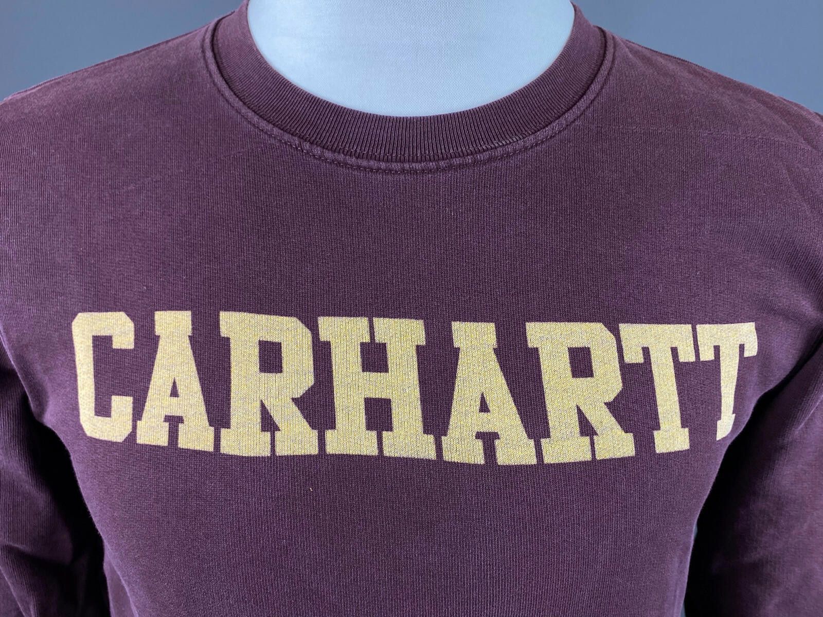 Carhartt Men Carhartt Burgundy Big Logo Long Sleeve Sweater Size XS Size US XS / EU 42 / 0 - 2 Thumbnail